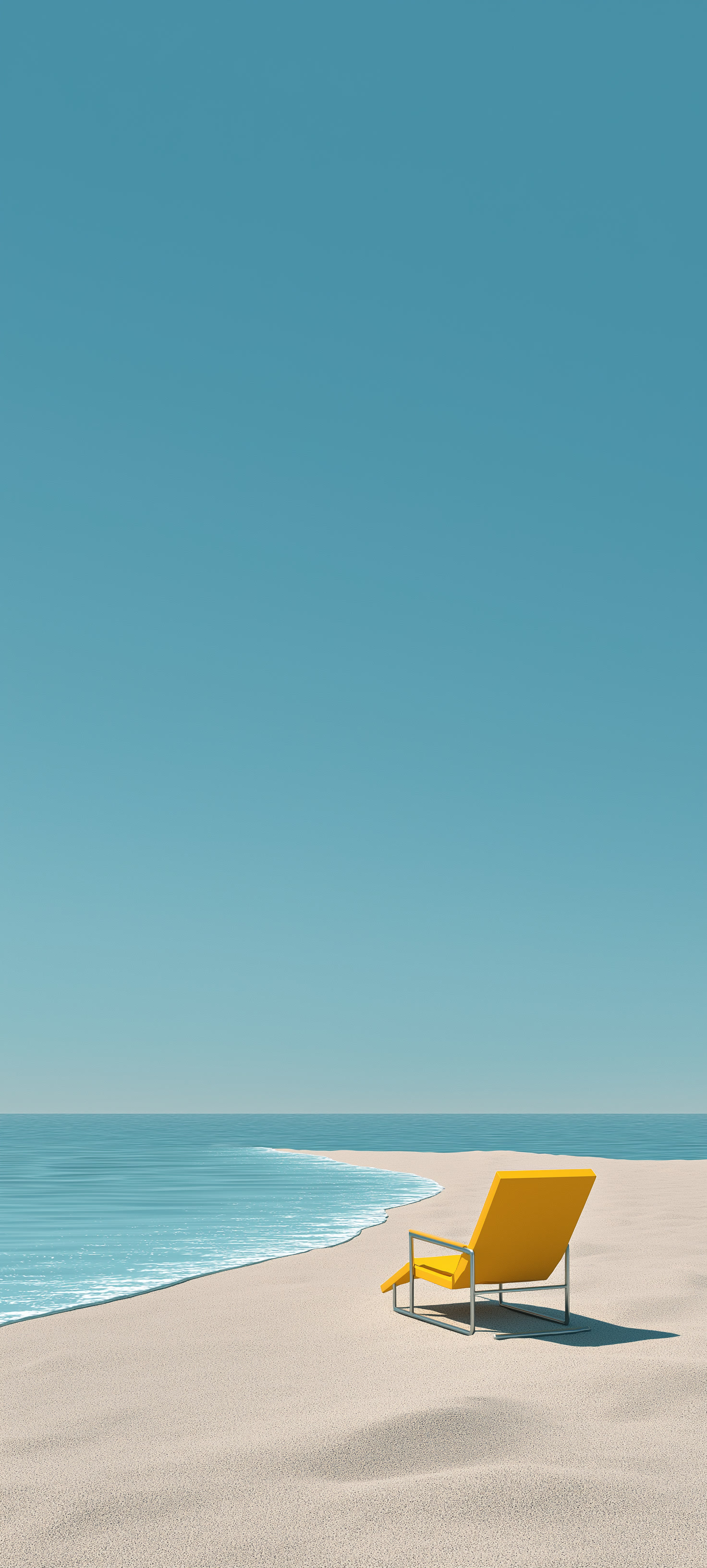 Minimalist Yellow Beach Chair - beach wallpaper for StockWalls