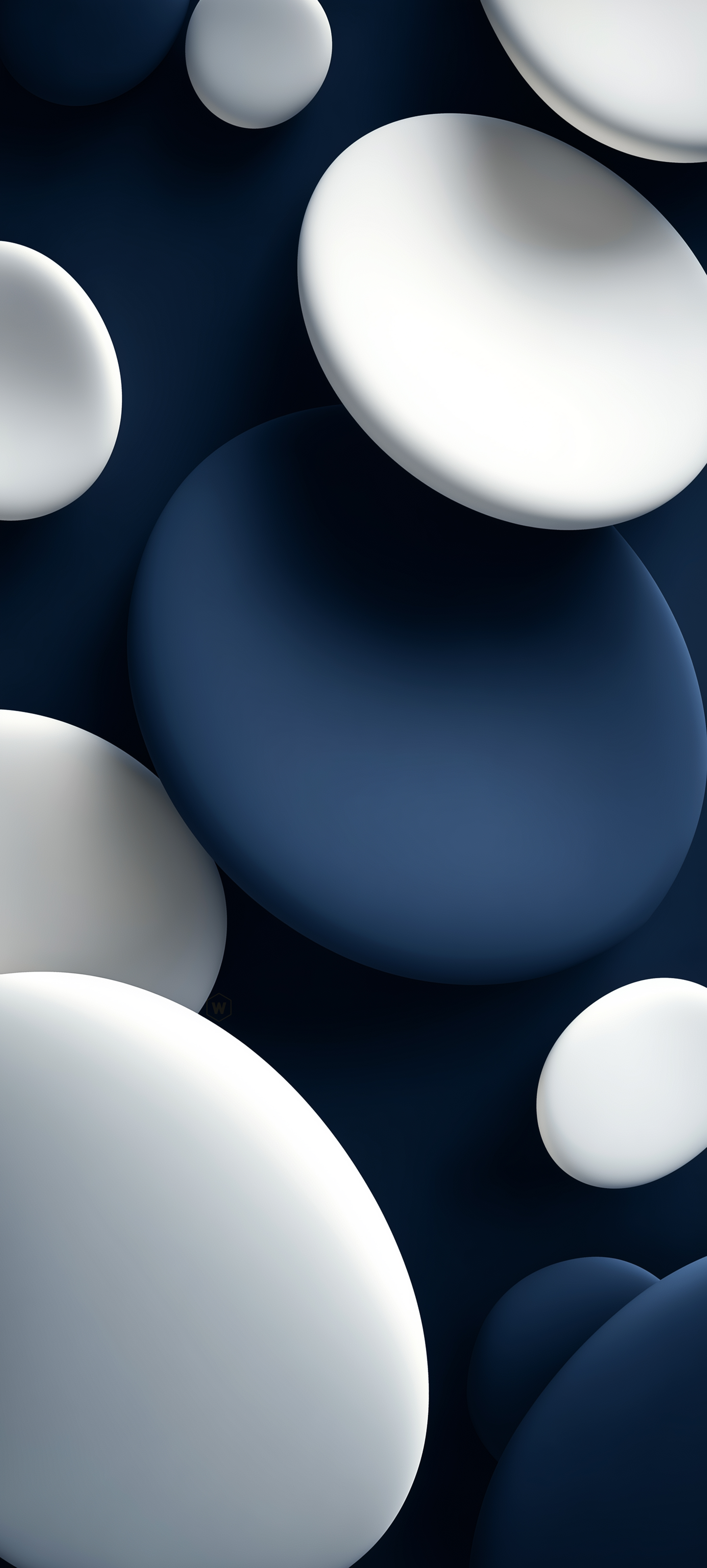 Minimalist Blue Abstract Spheres - minimal wallpaper for StockWalls