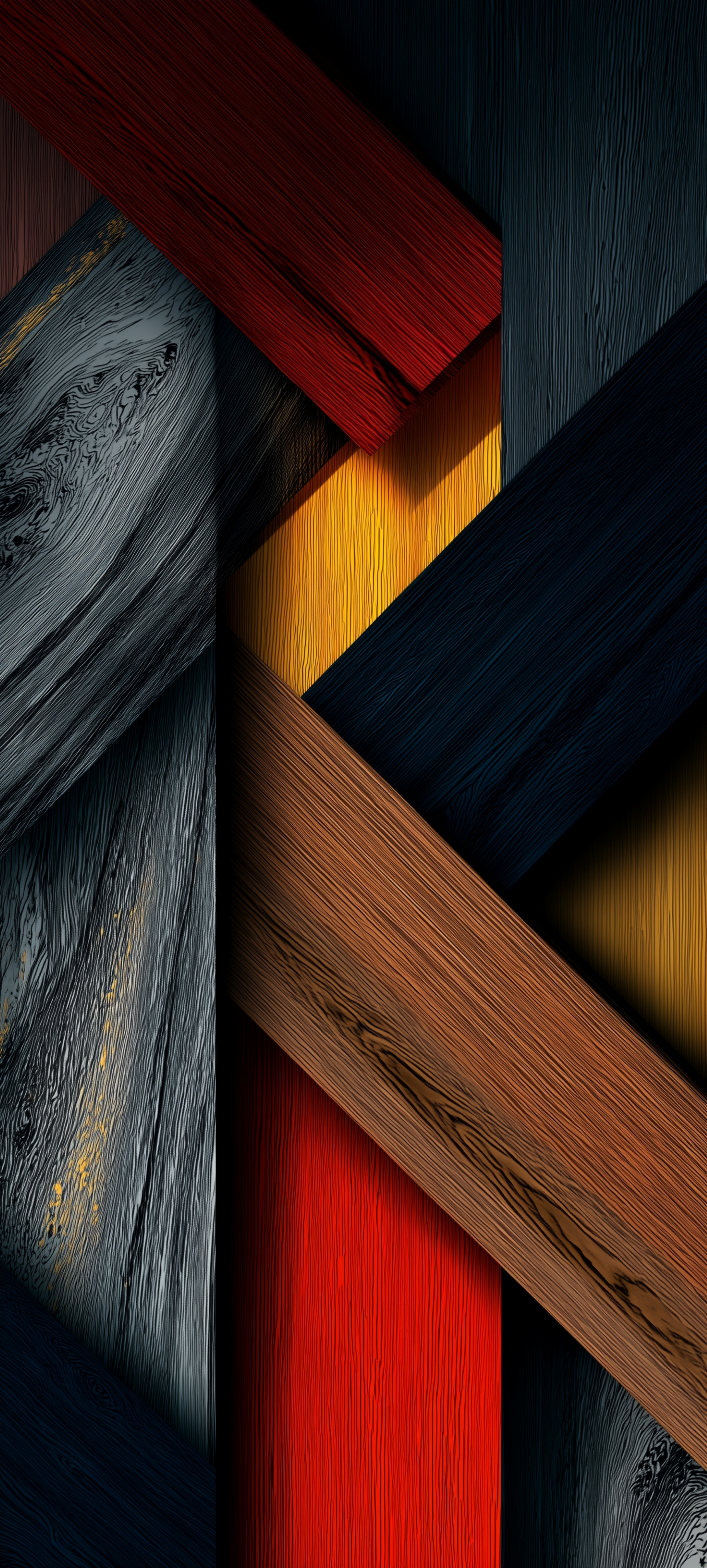 Colorful Geometric Wood Planks - abstract wallpaper for StockWalls
