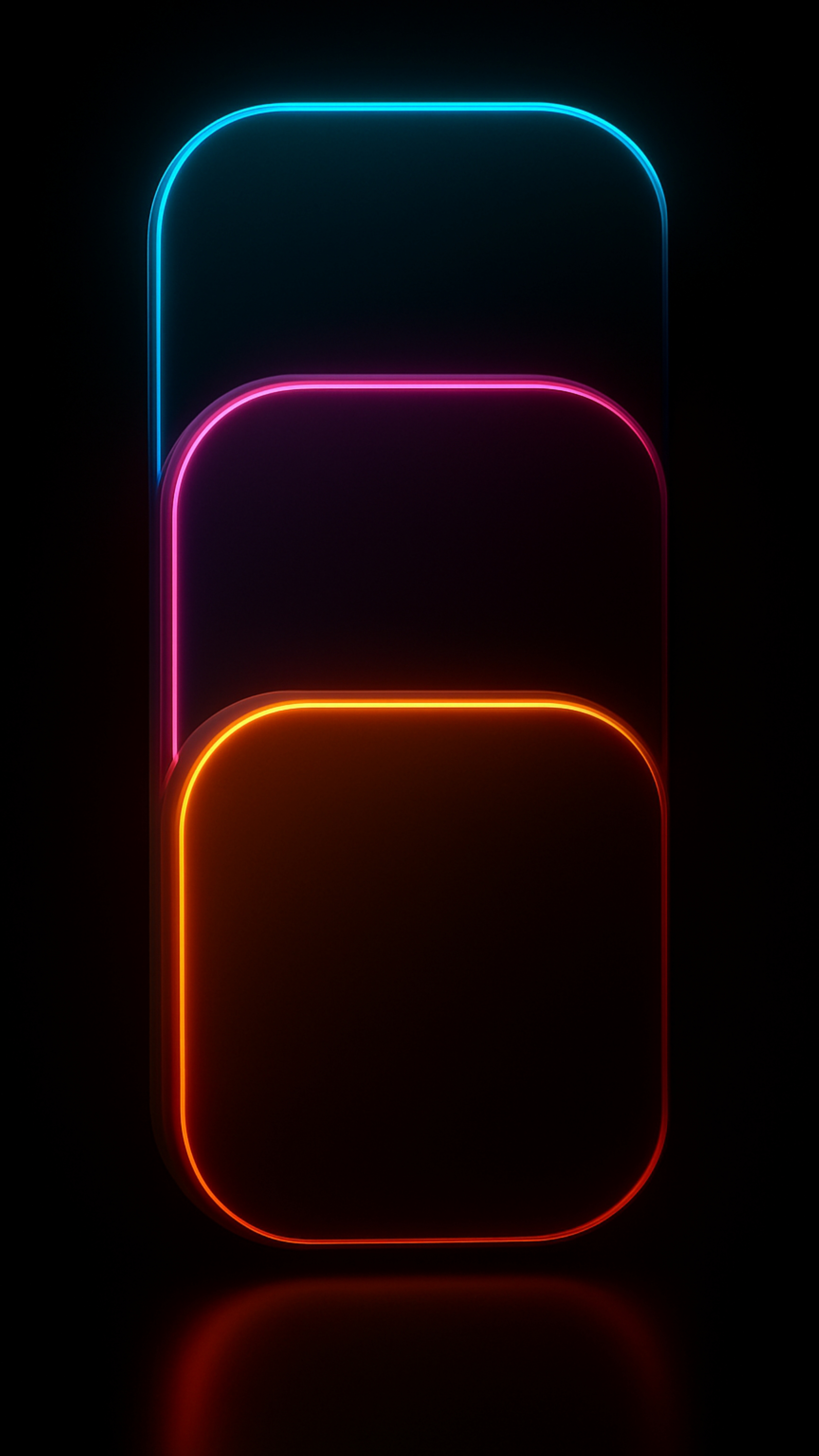 Glowing Neon Rounded Frames - neon wallpaper for StockWalls