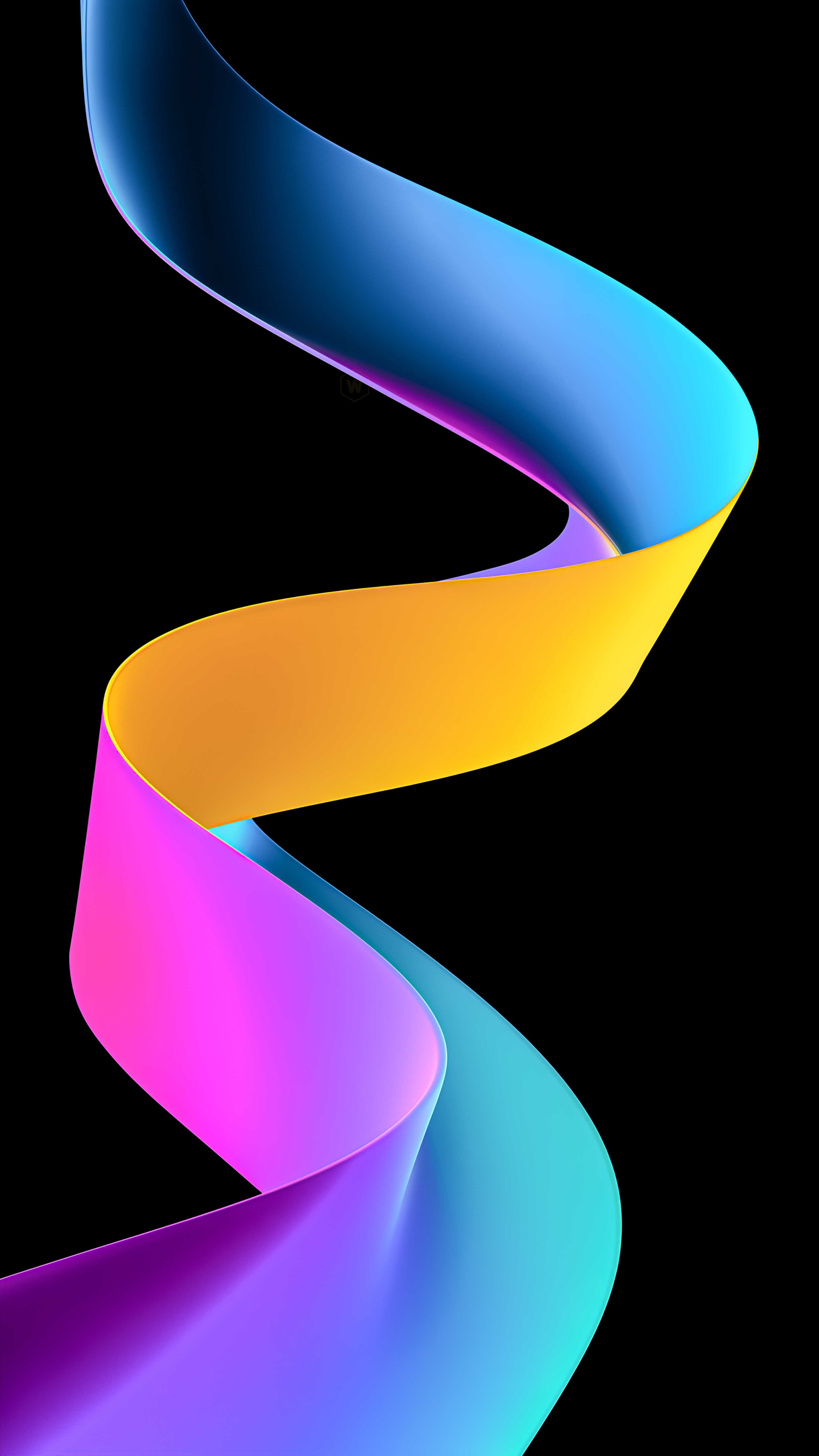 Colorful Neon Ribbon Wave - abstract wallpaper for StockWalls