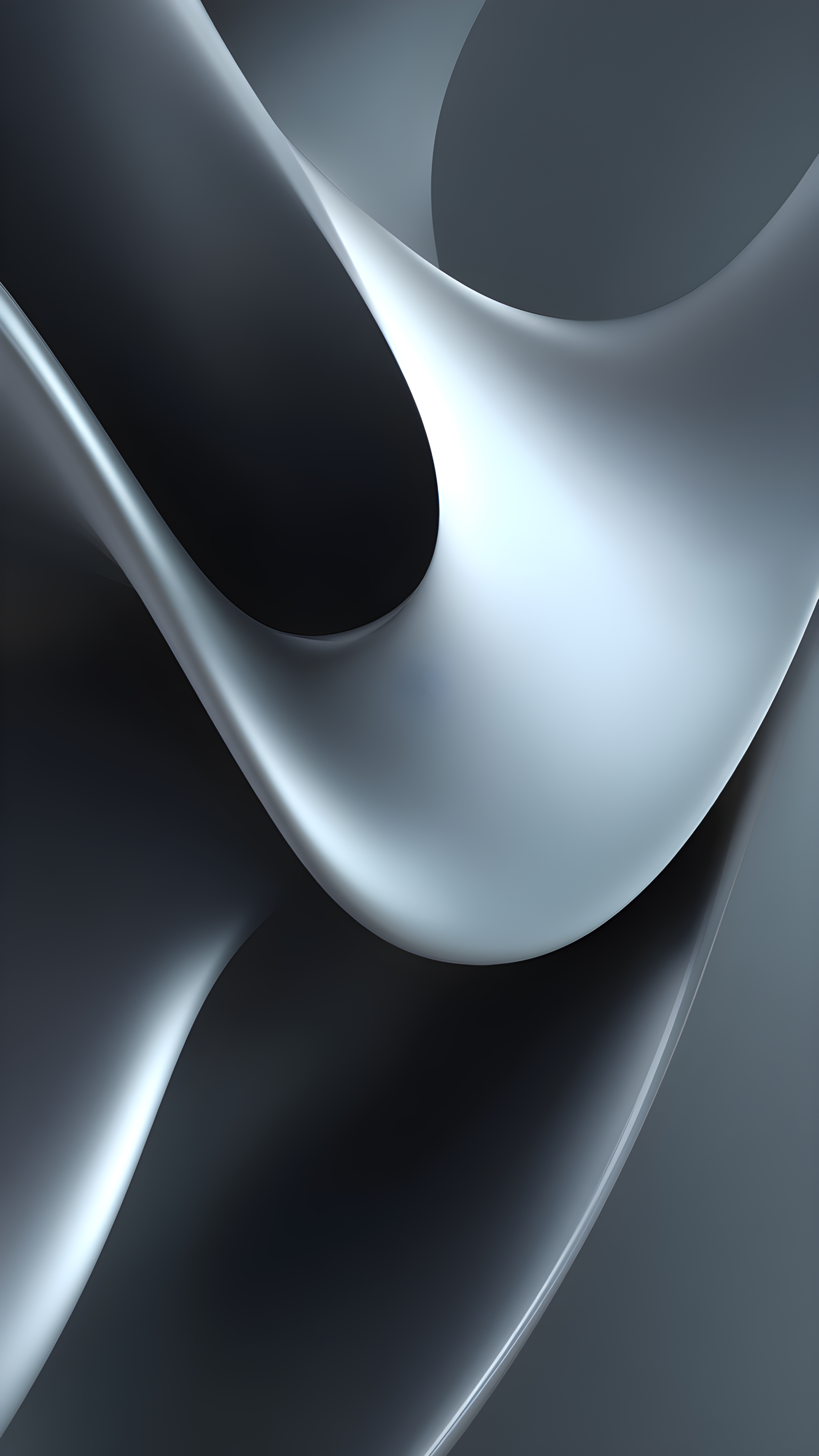 Smooth Silver Abstract Curves - abstract wallpaper for StockWalls