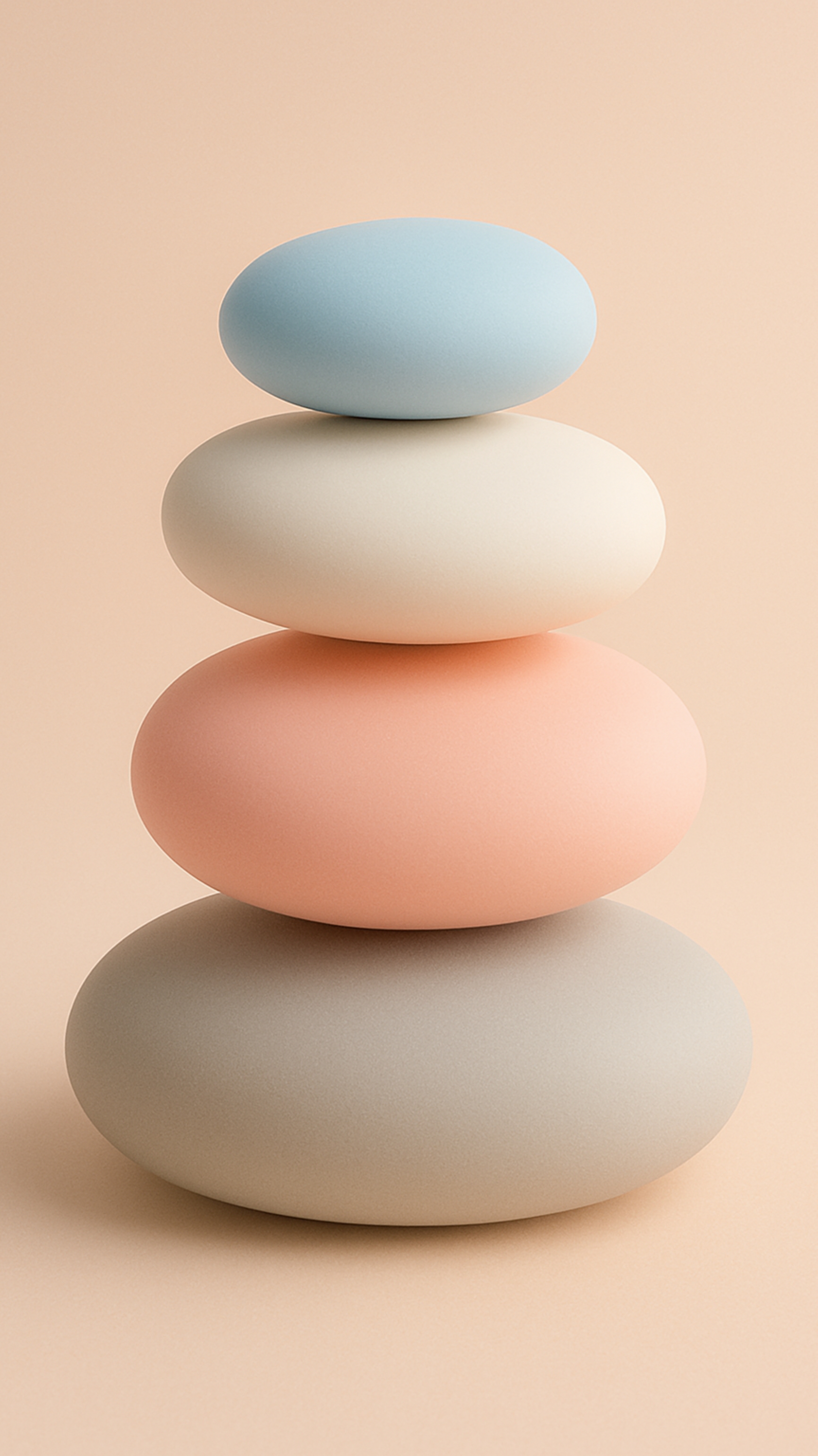 Pastel Zen Stone Stack - minimal wallpaper for StockWalls
