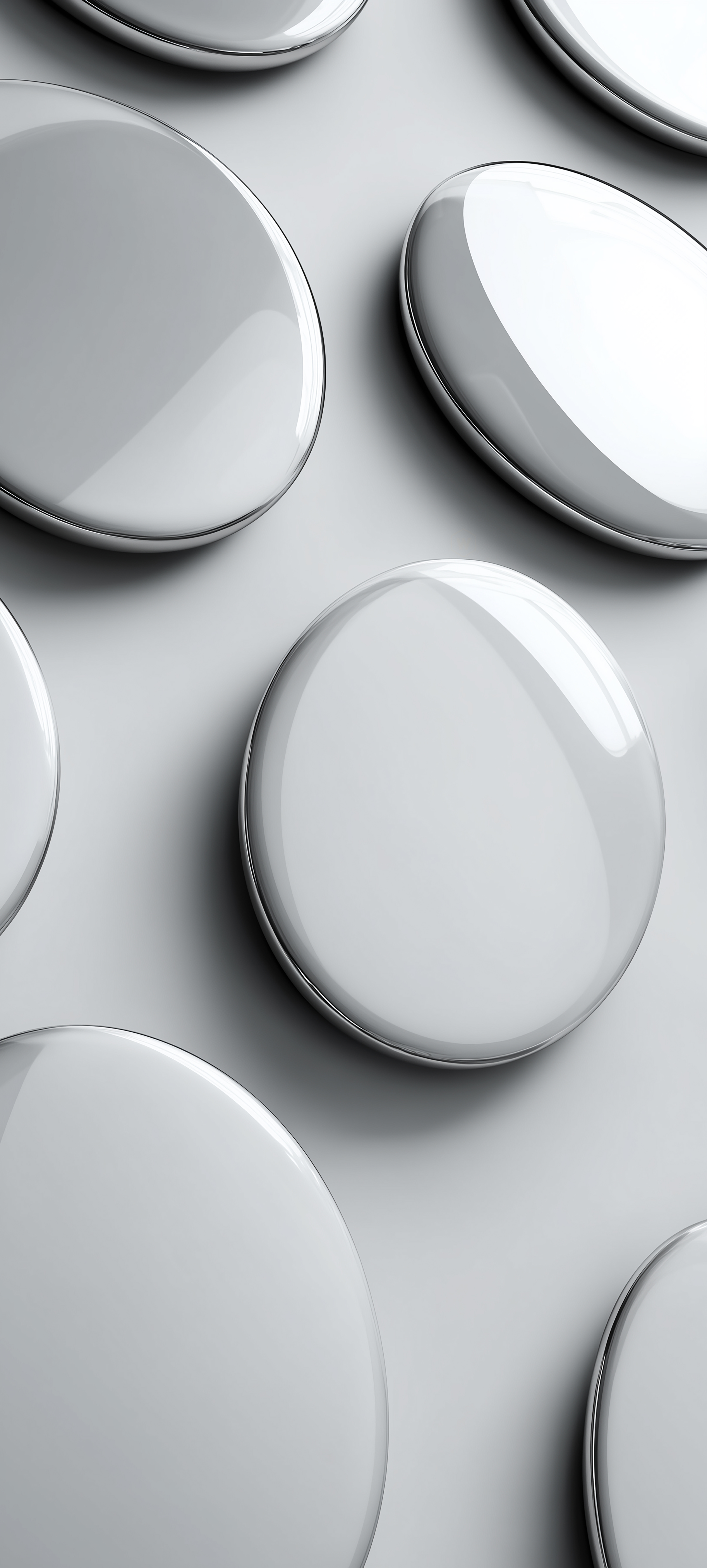 Glossy White Minimal Spheres - minimal wallpaper for StockWalls
