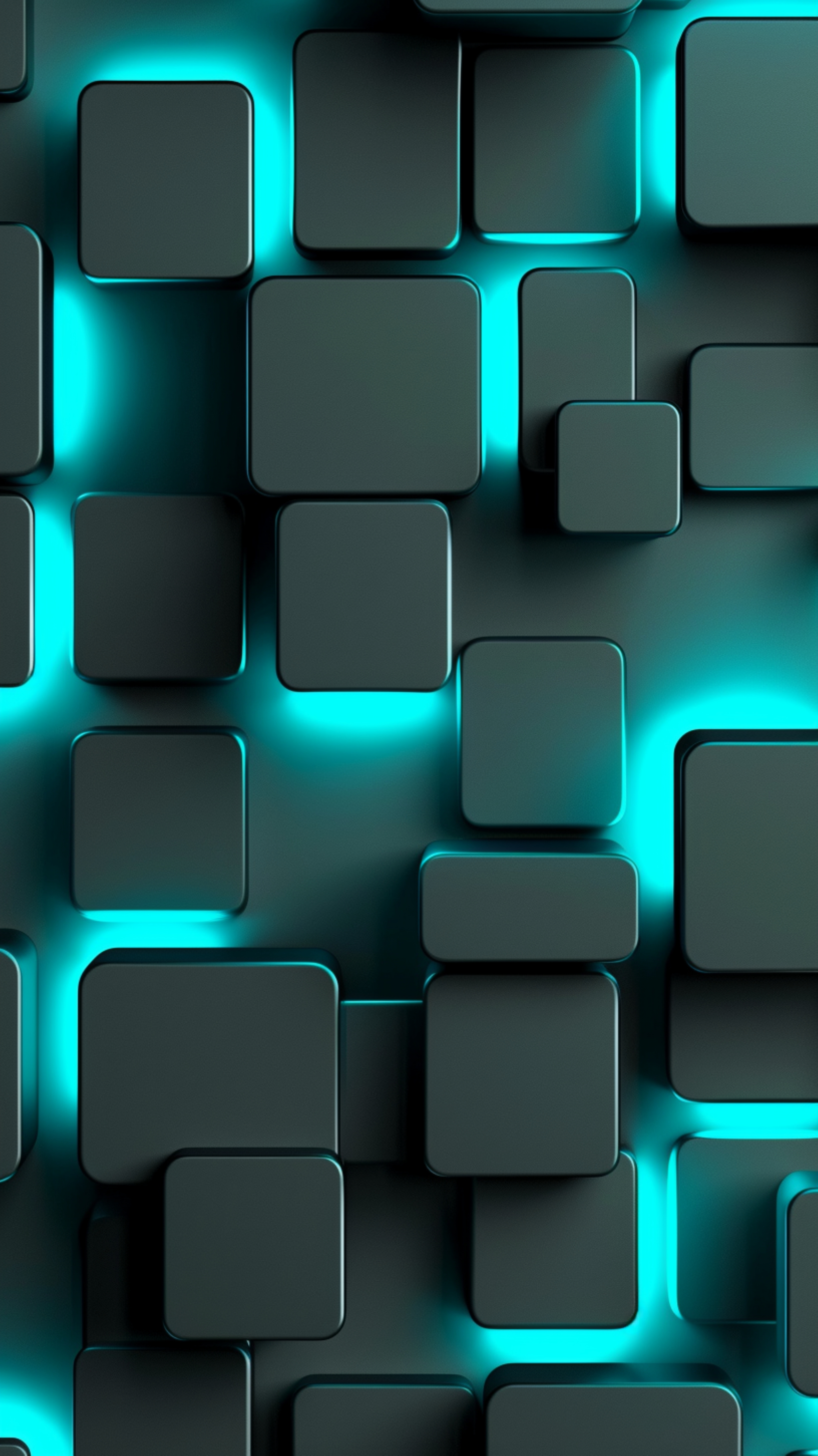 Glowing Neon Block Pattern - abstract wallpaper for StockWalls