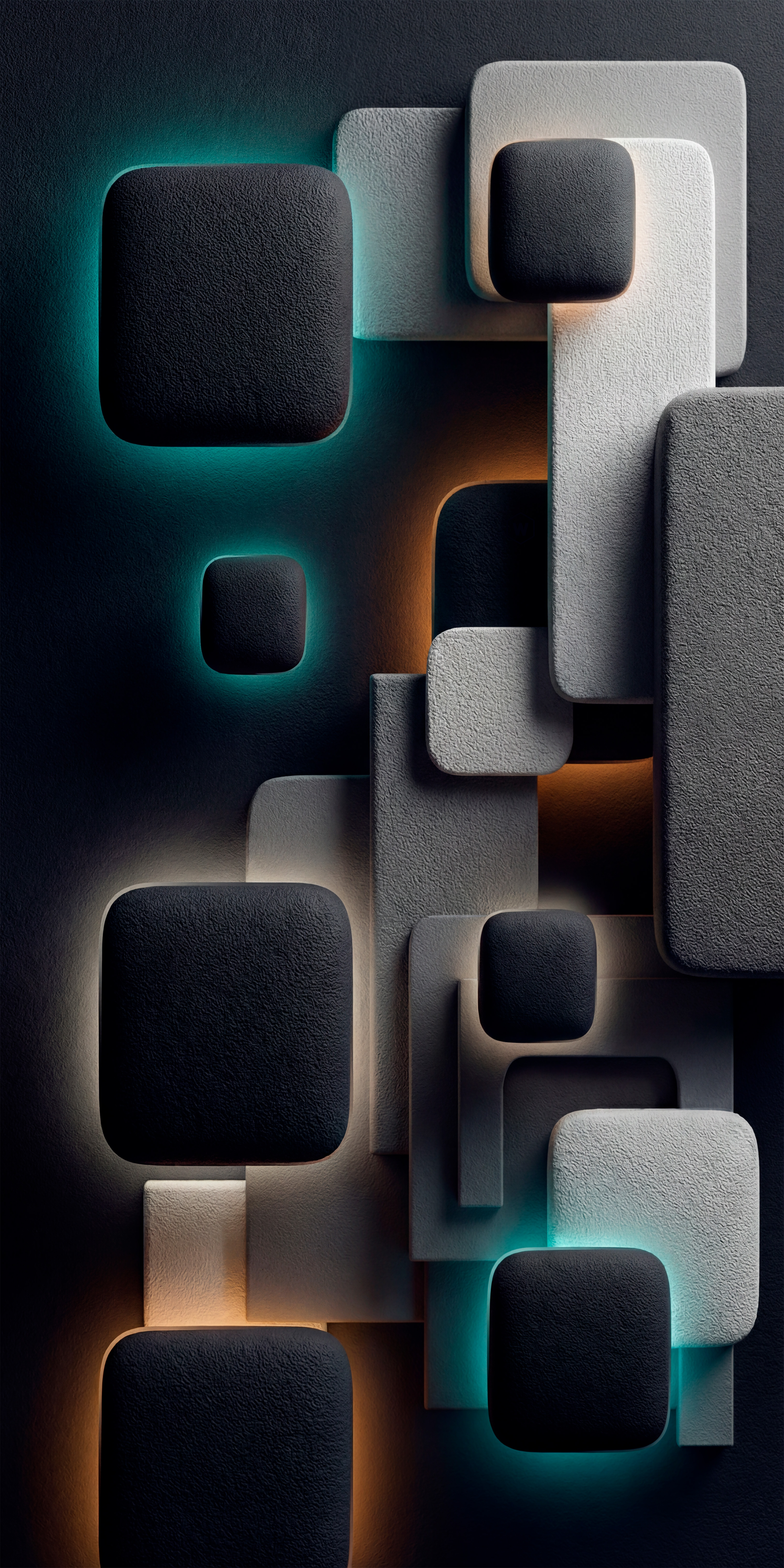 Neon Glow Geometric Shapes - abstract wallpaper for StockWalls