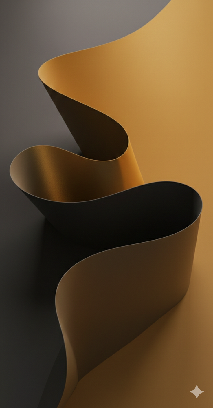 Golden Flowing Abstract Curves - abstract wallpaper for StockWalls