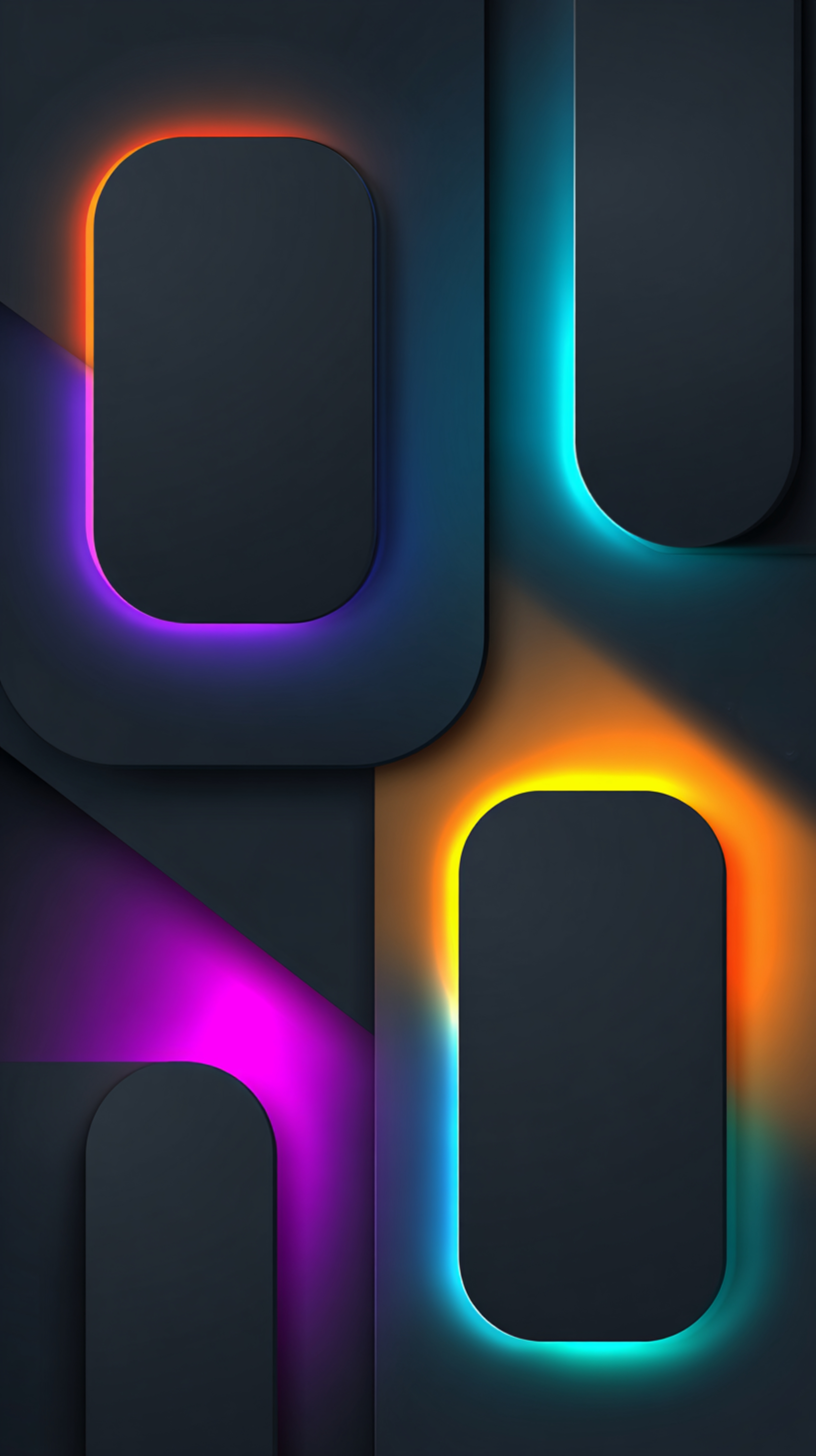 Neon Glow Abstract Shapes - abstract wallpaper for StockWalls