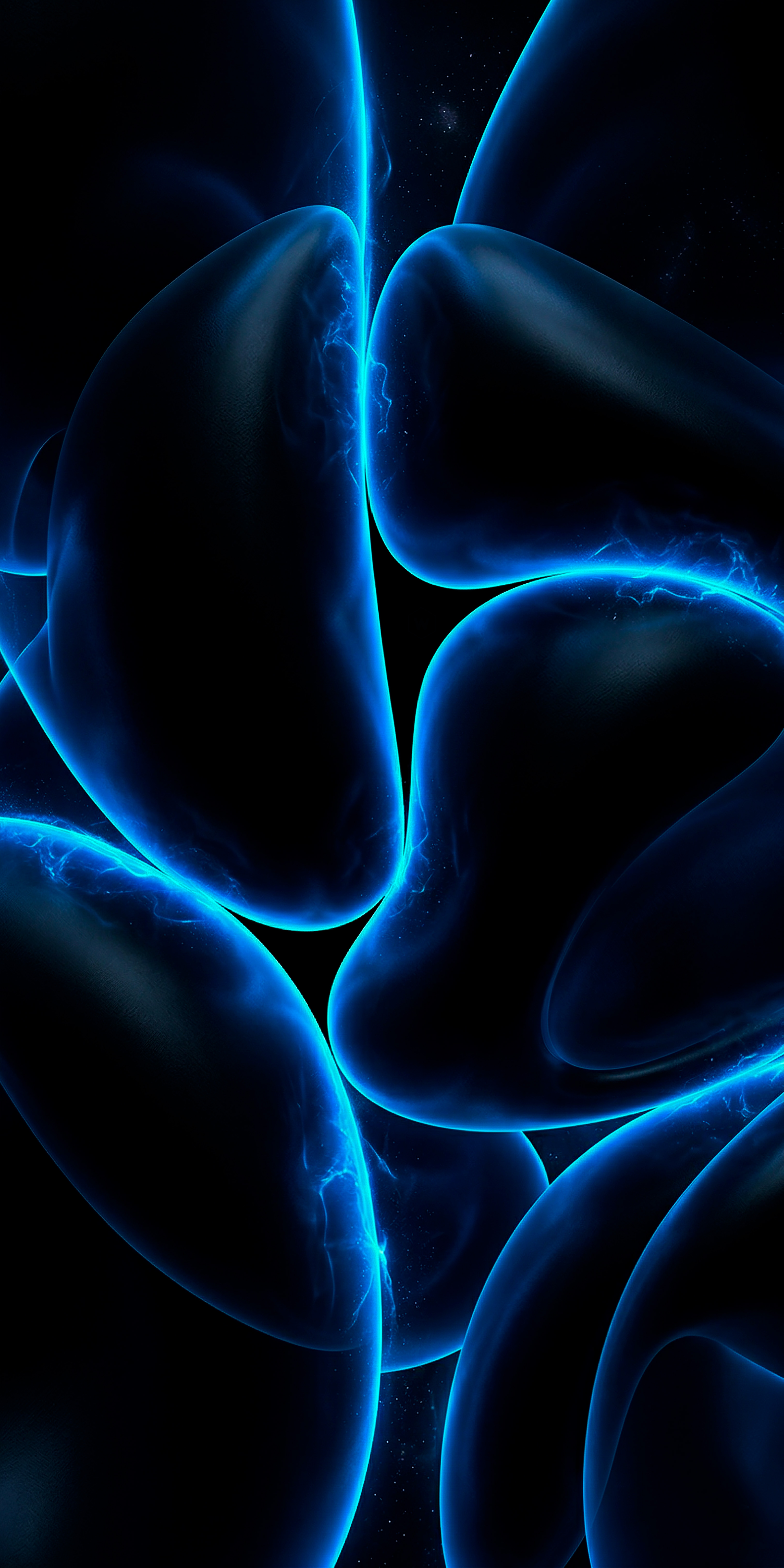 Glowing Blue Abstract Forms - abstract wallpaper for StockWalls