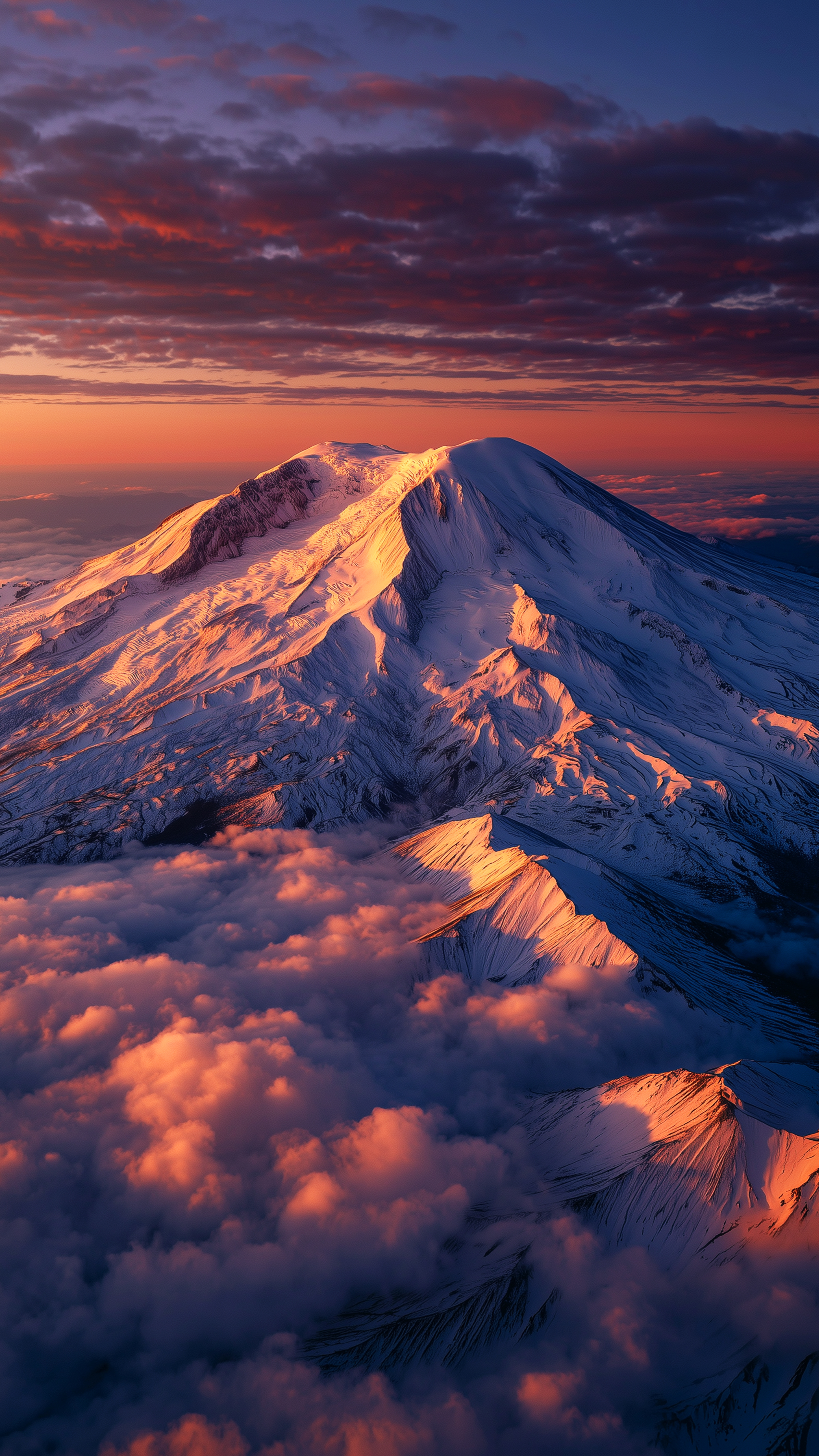 Golden Sunset Mountain Peaks - landscape wallpaper for StockWalls