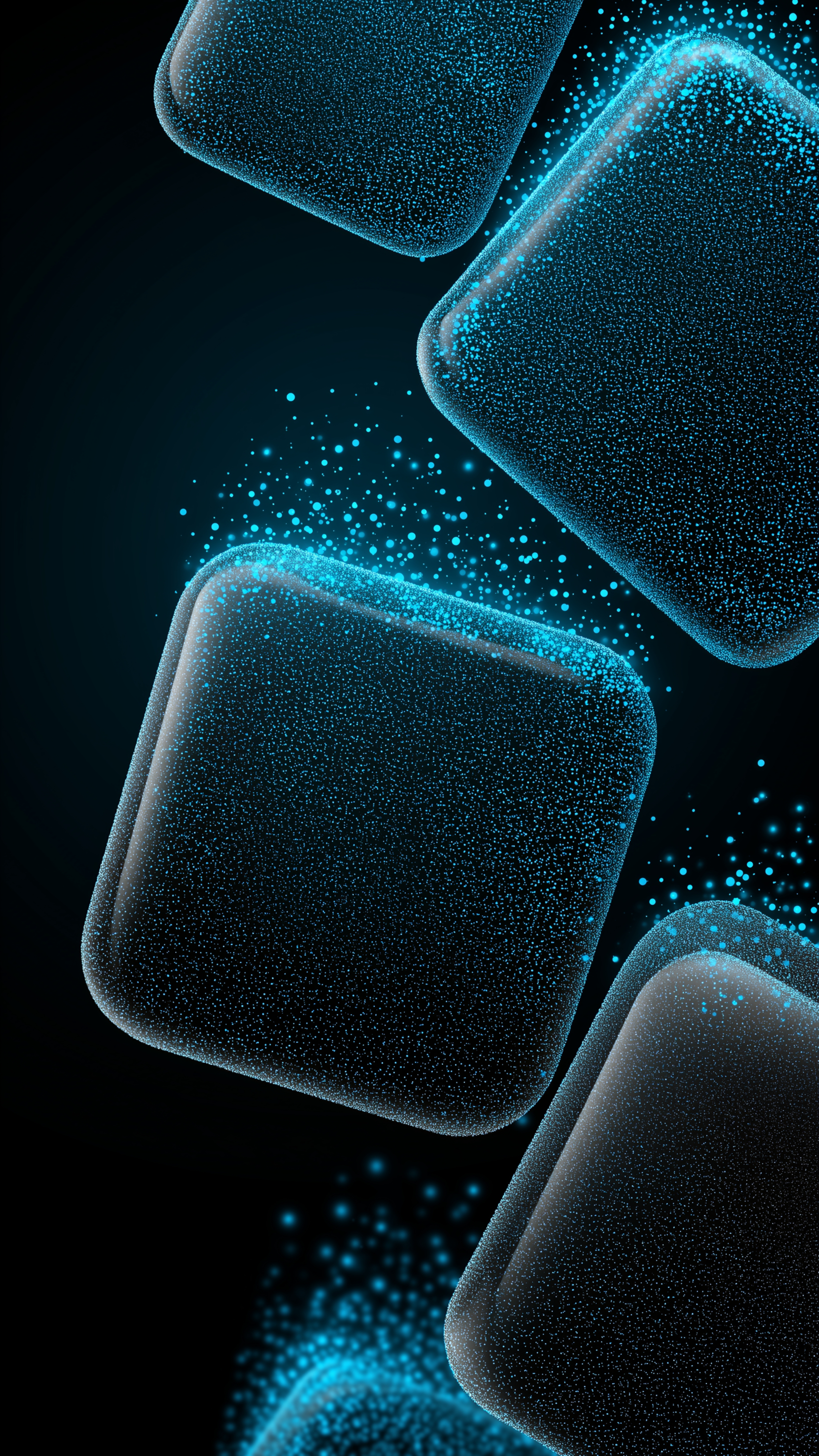 Glowing Blue Particle Squares - abstract wallpaper for StockWalls