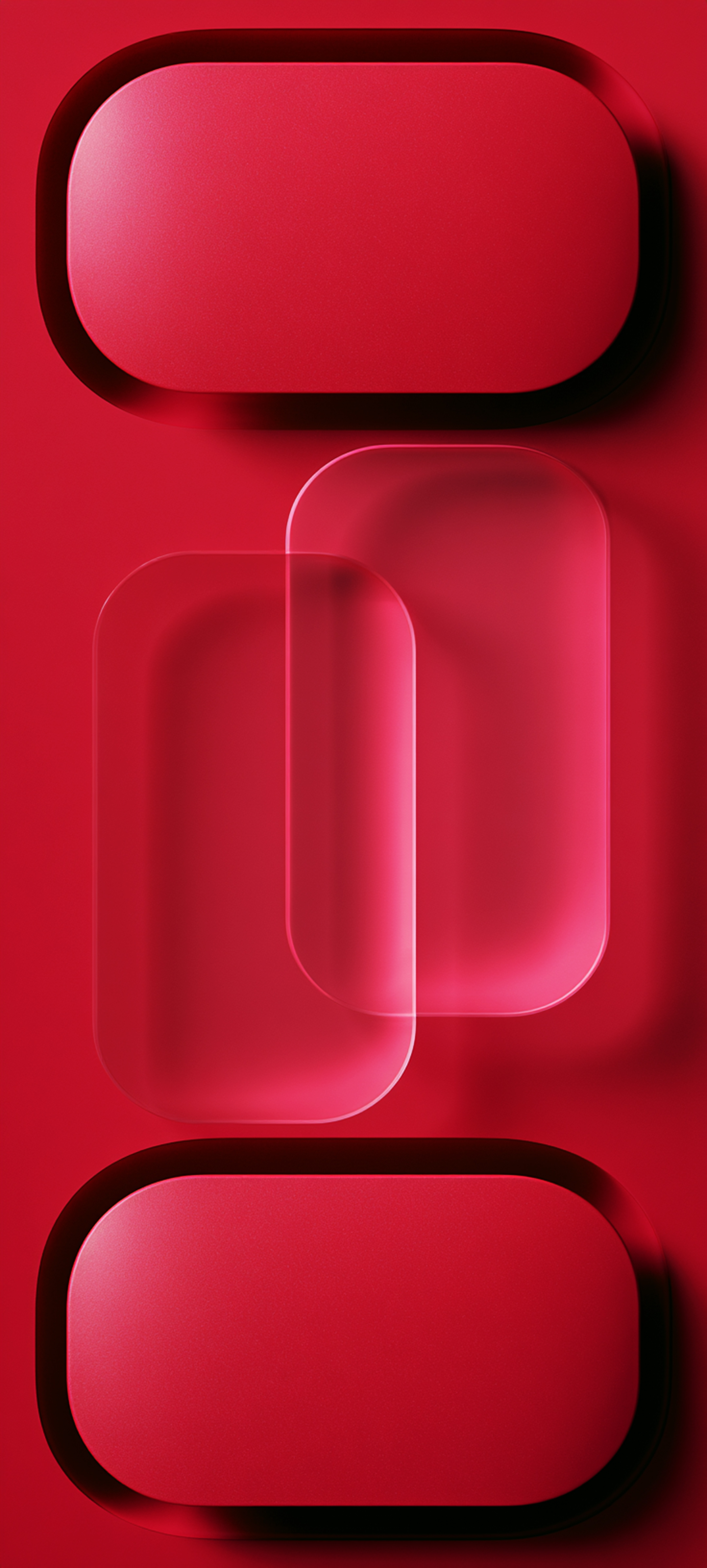 Red Glass Morphism Shapes - abstract wallpaper for StockWalls