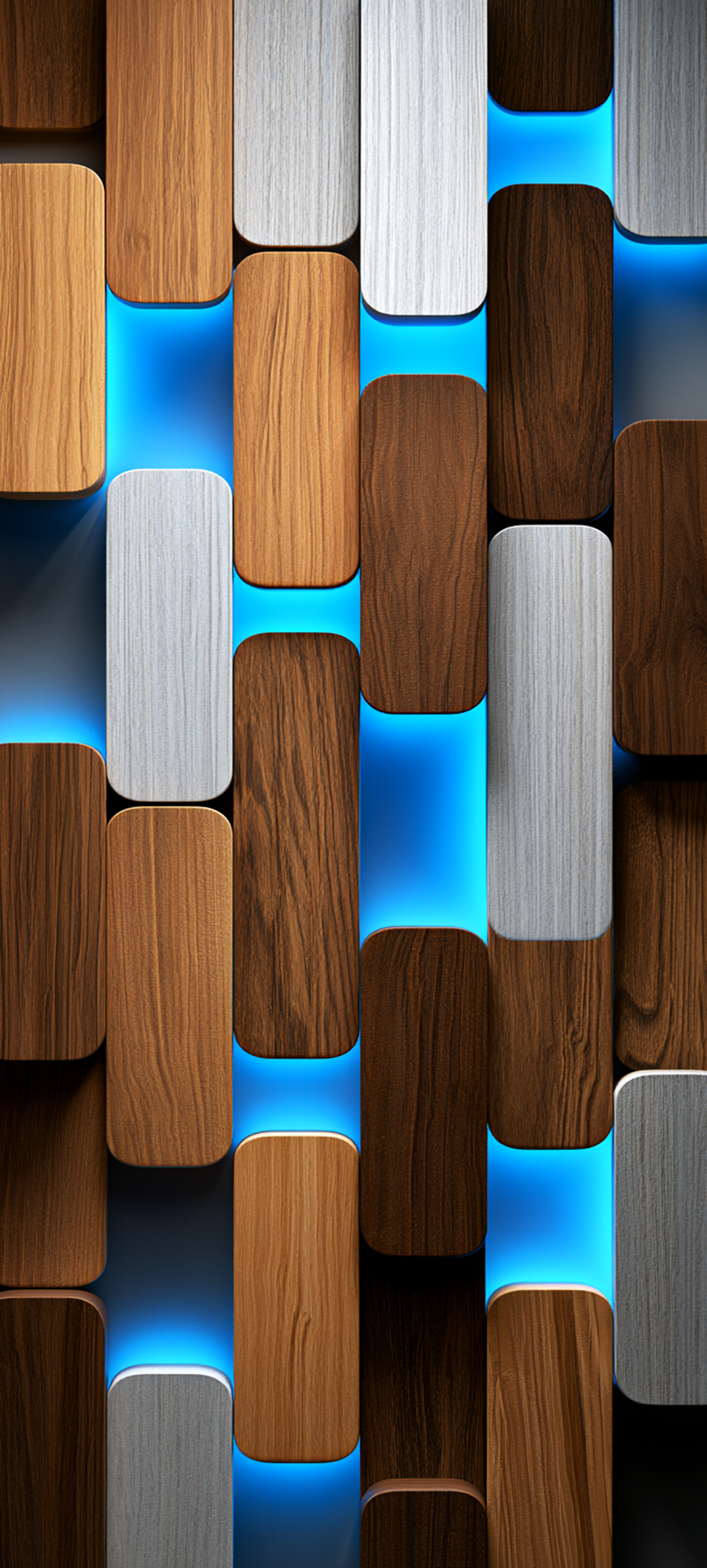Modern Wood Neon Glow - abstract wallpaper for StockWalls