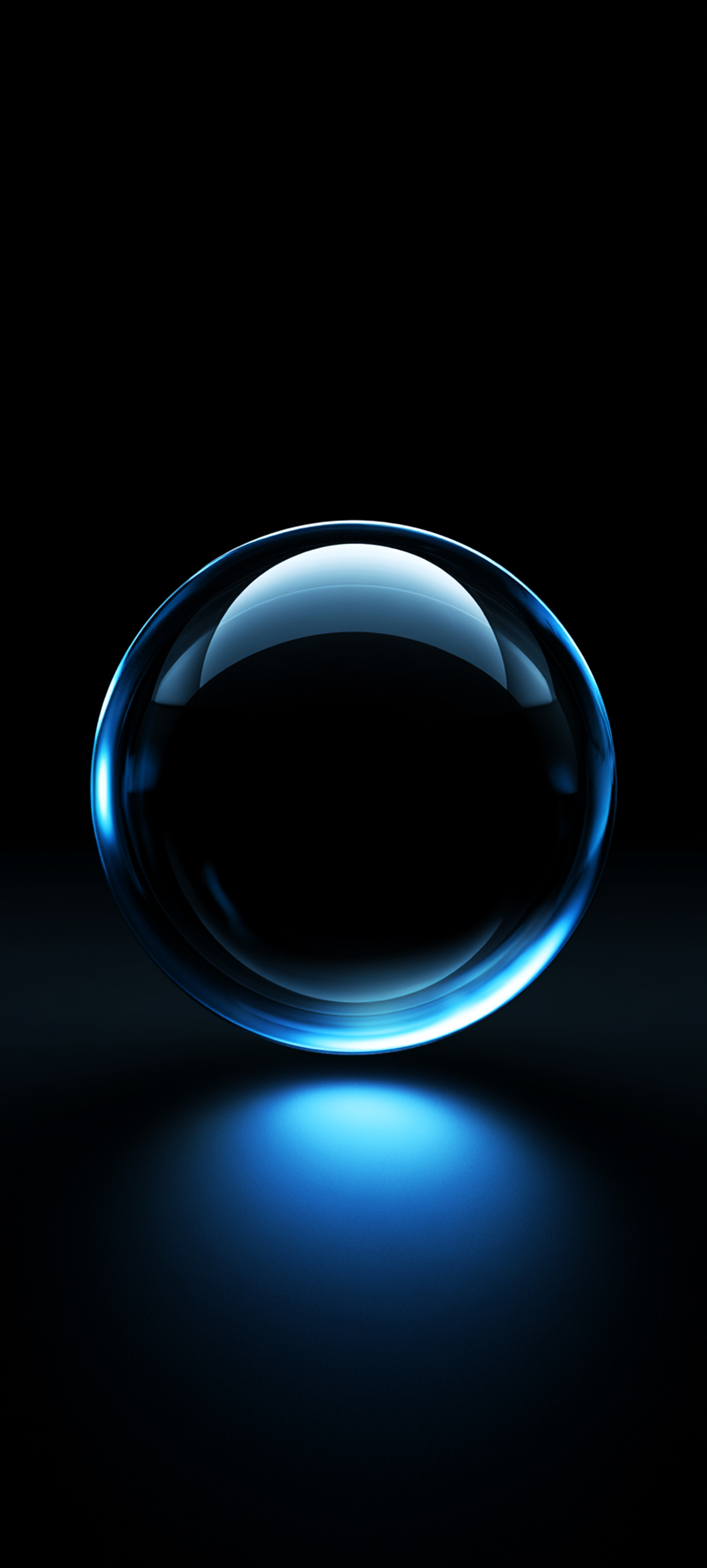 Glowing Blue Orb - minimal wallpaper for StockWalls