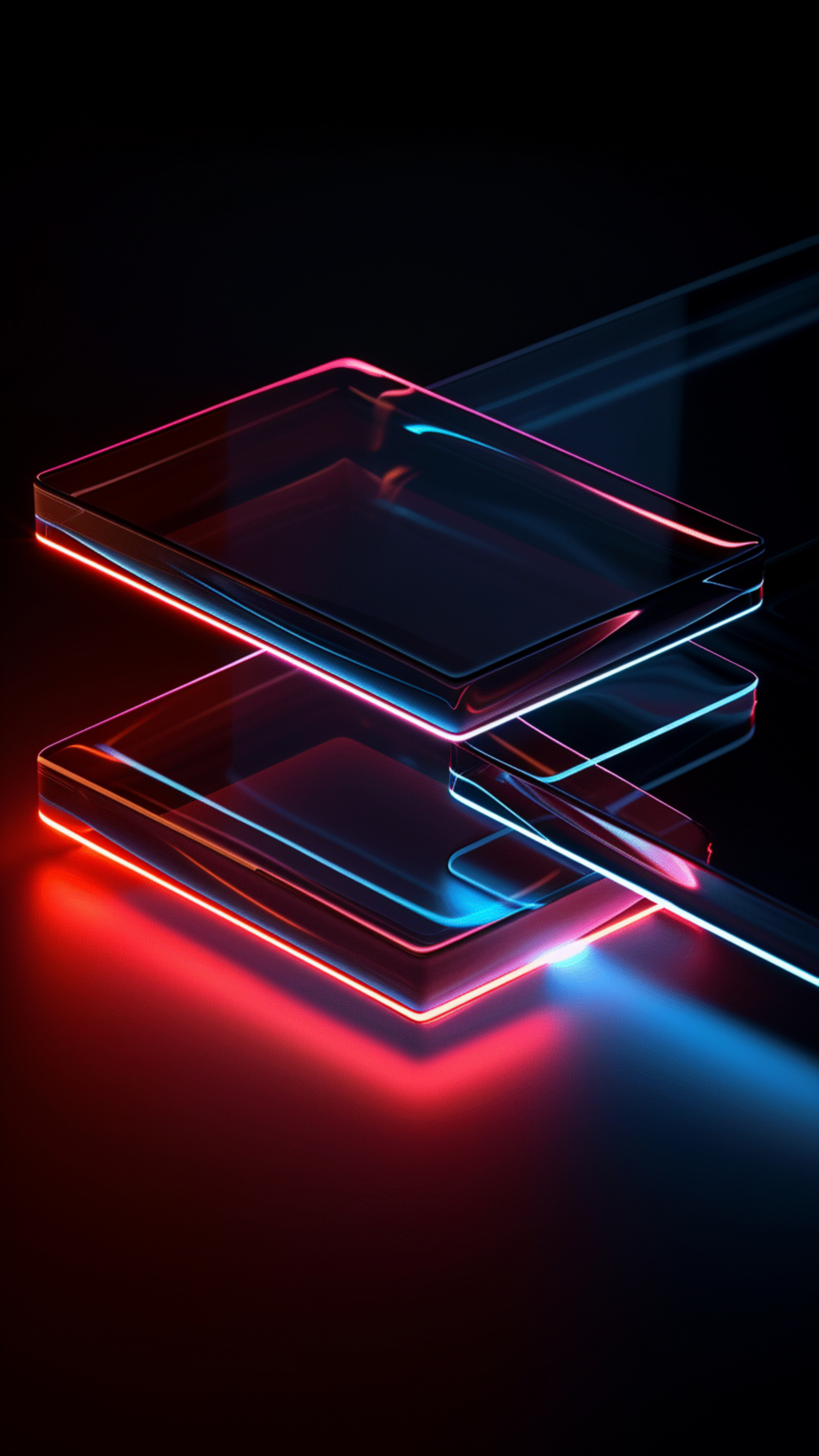 Neon Glass Abstract Layers - abstract wallpaper for StockWalls
