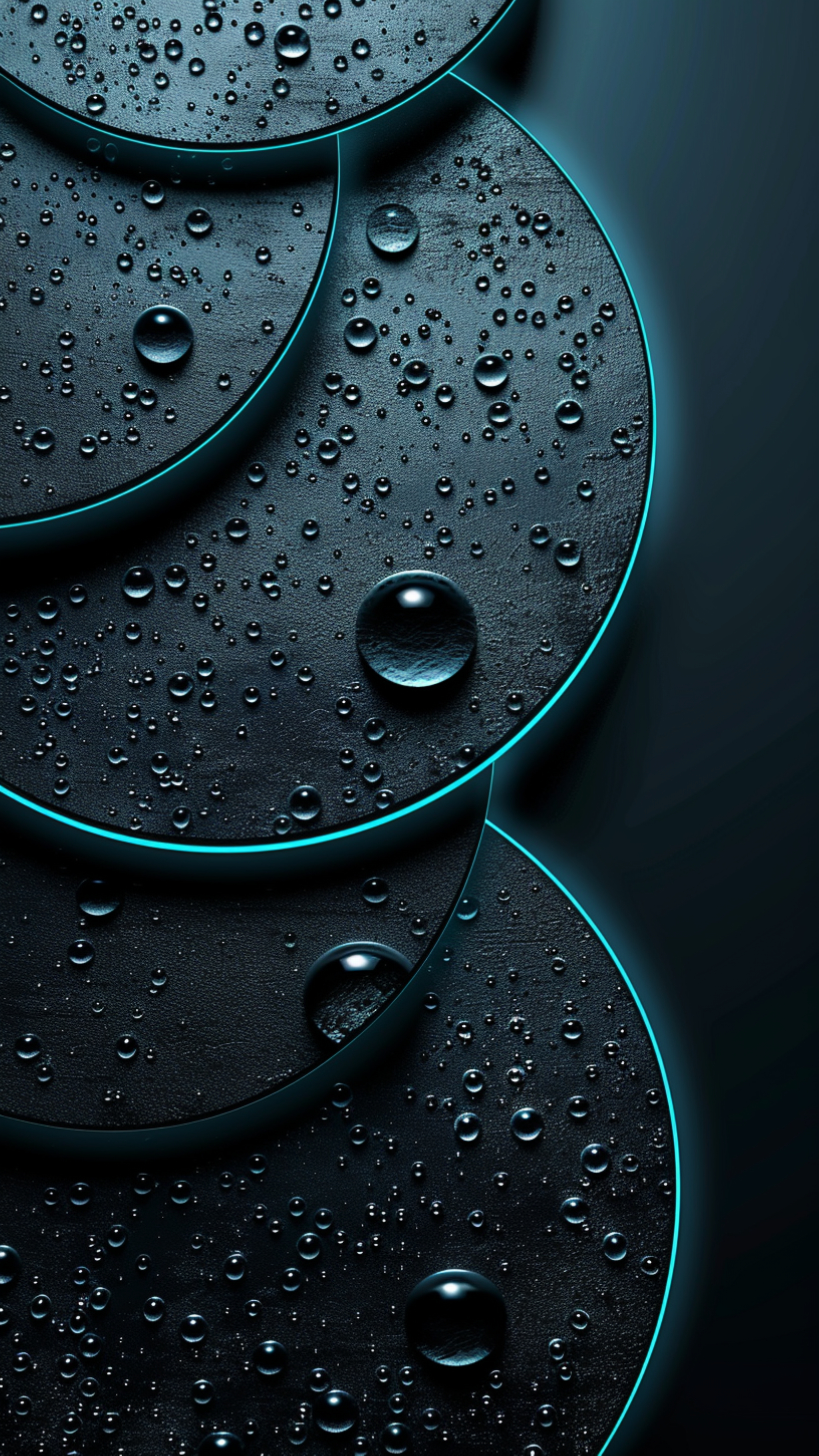 Neon Water Droplet Circles - abstract wallpaper for StockWalls