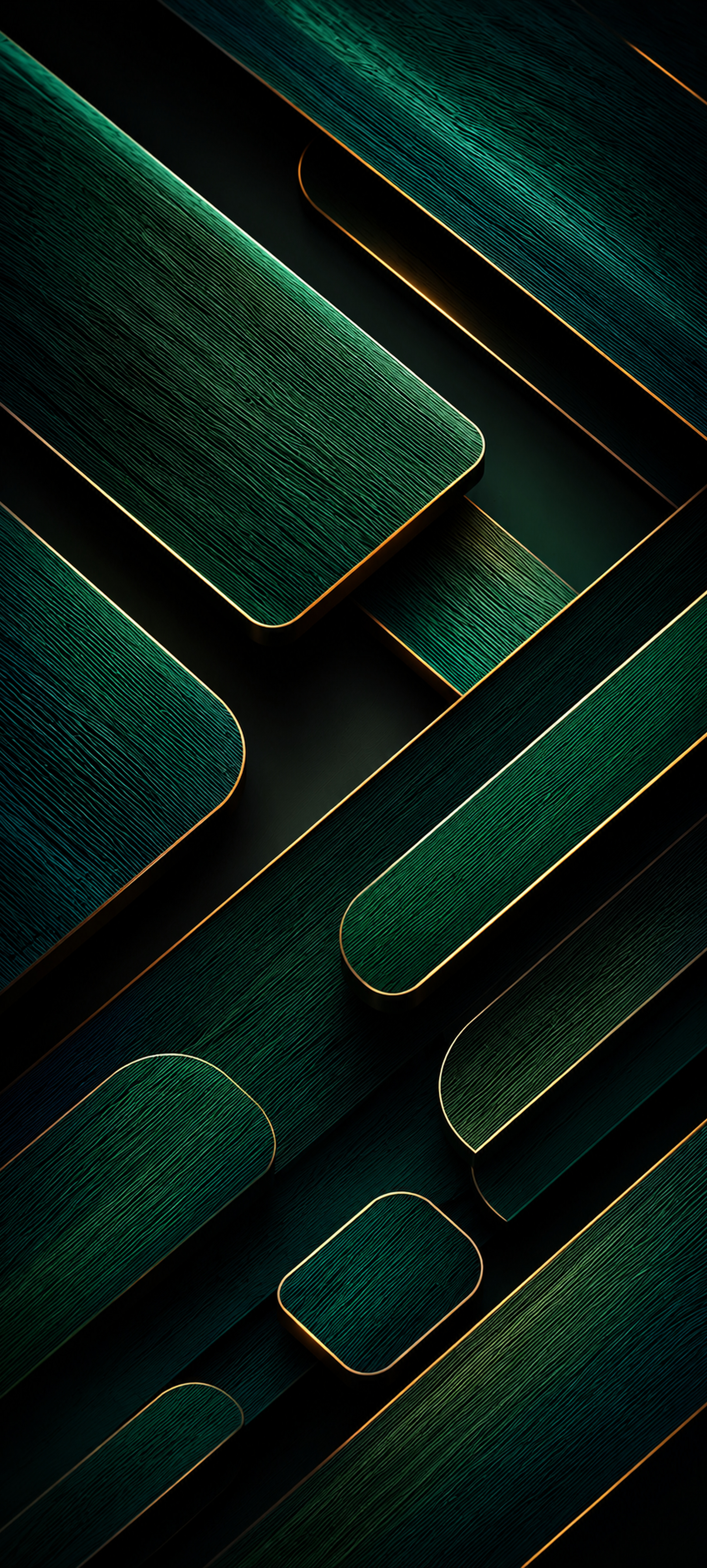 Emerald Geometric Wood Layers - abstract wallpaper for StockWalls
