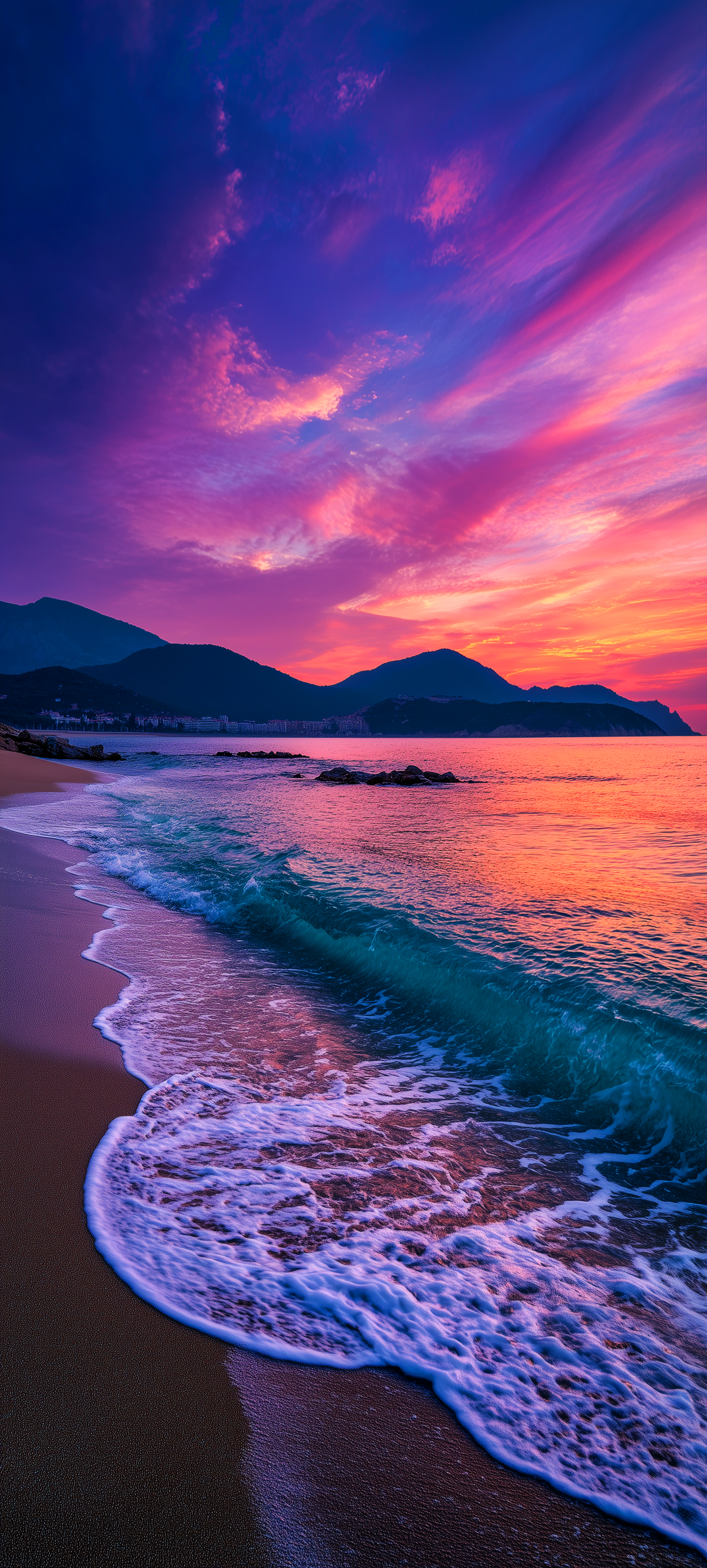 Vibrant Sunset Beach View - beach wallpaper for StockWalls