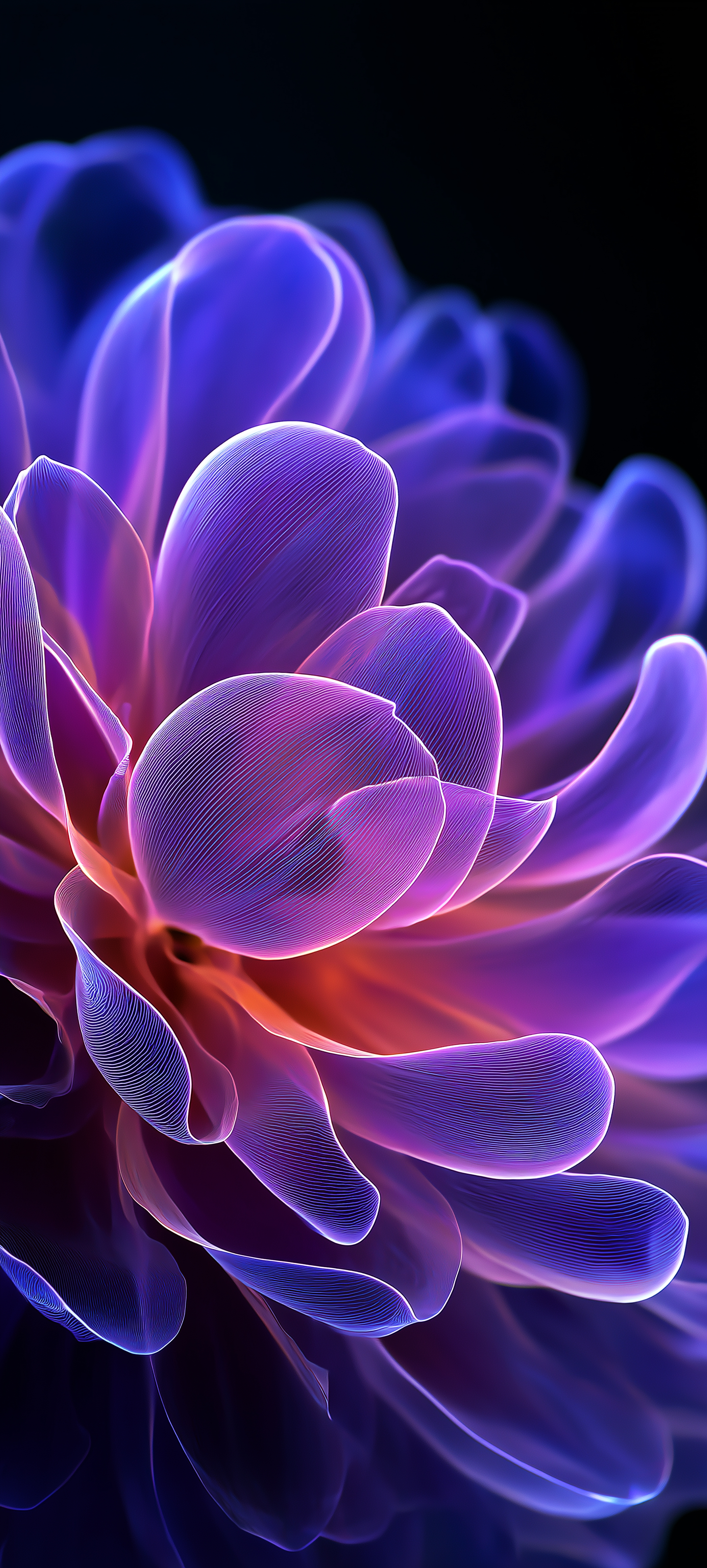 Neon Glowing Abstract Flower - abstract wallpaper for StockWalls