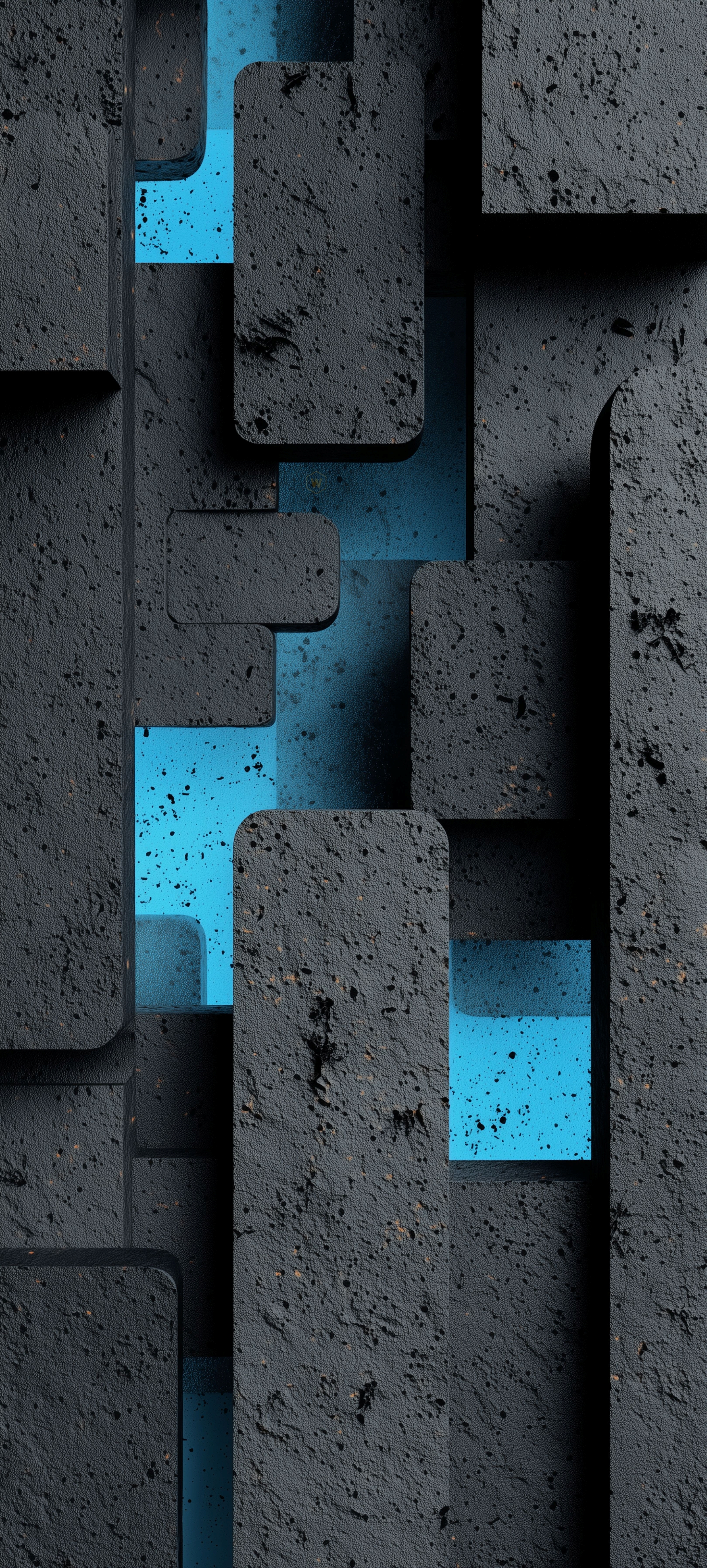 Textured Blue Geometric Blocks - abstract wallpaper for StockWalls