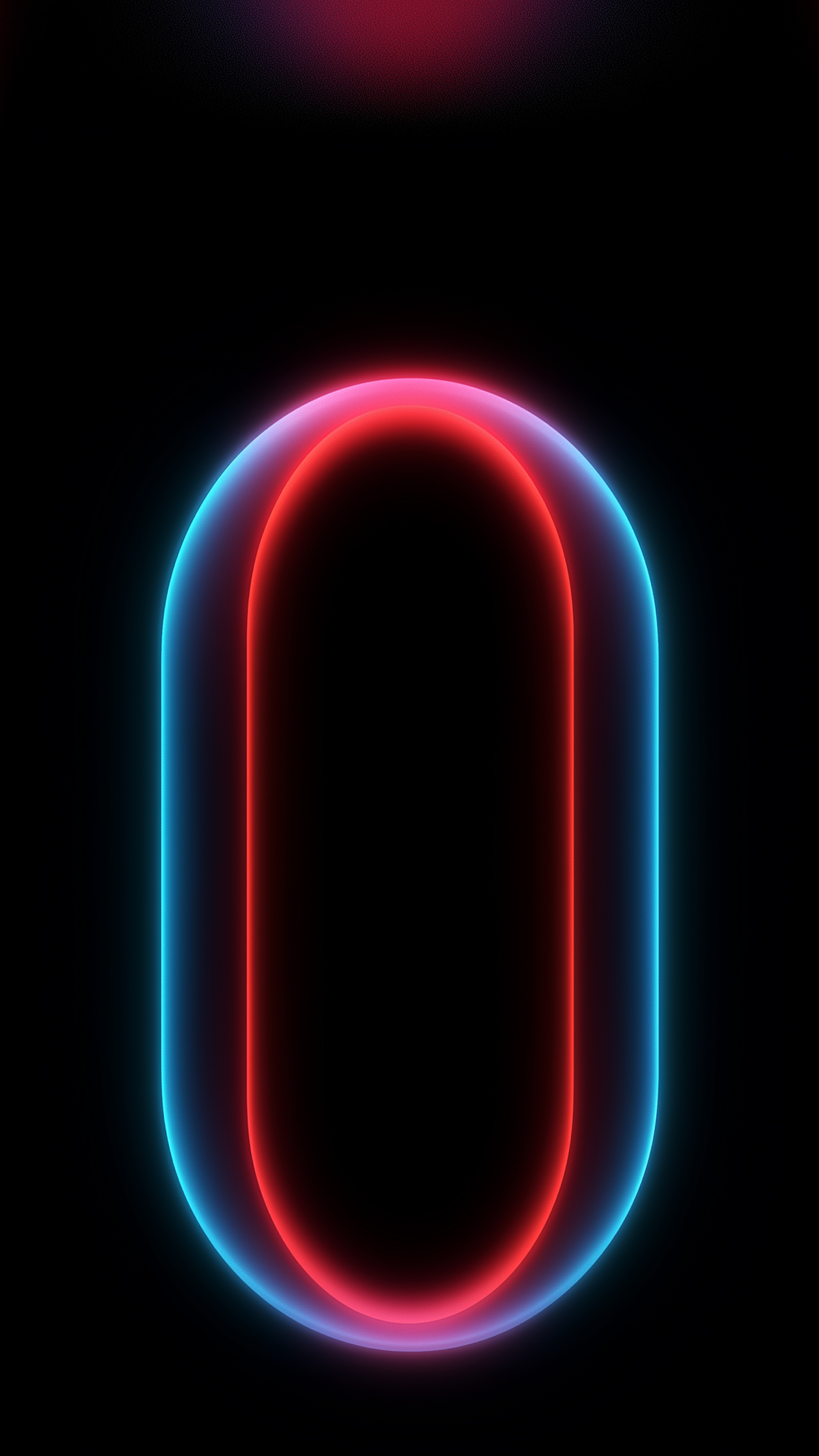 Glowing Neon Oval Frame - amoled wallpaper for StockWalls