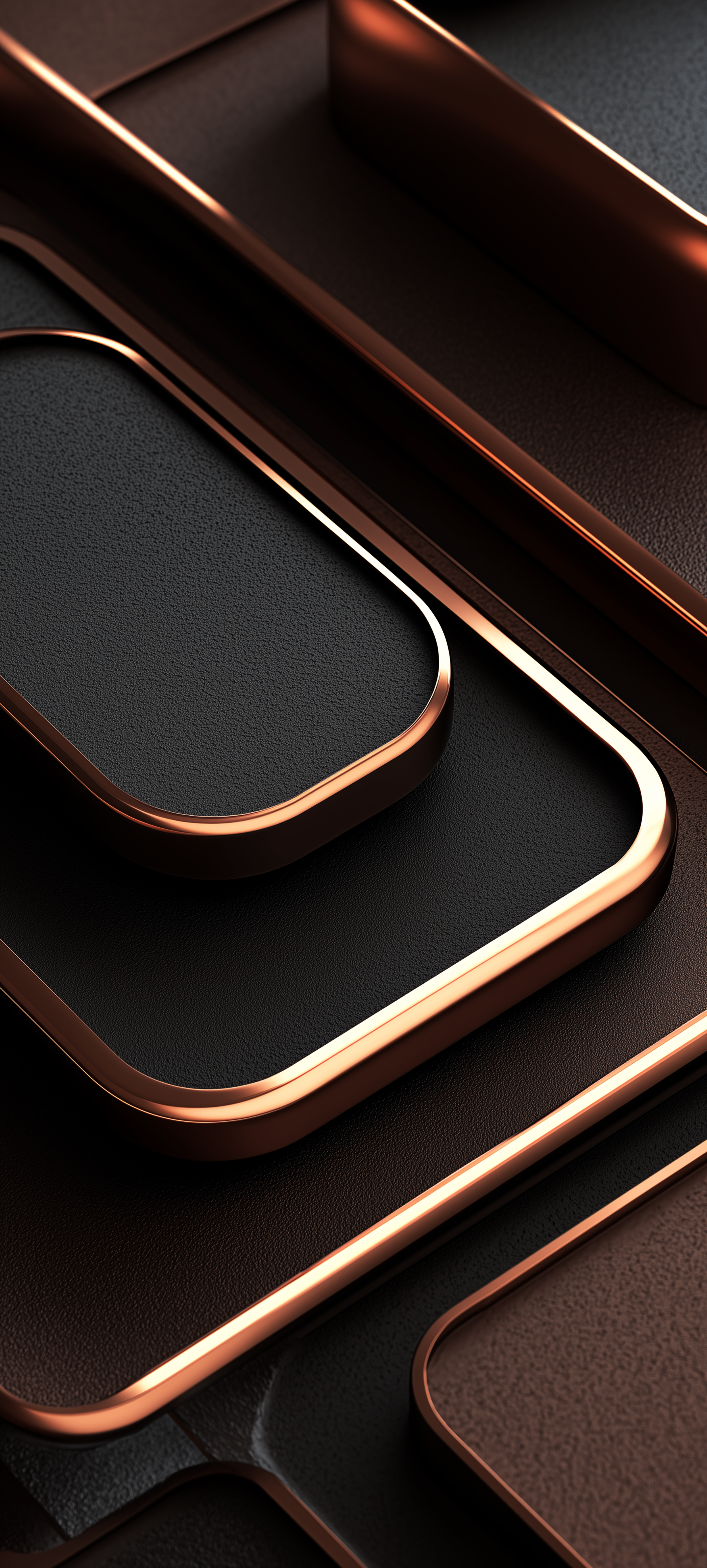 Elegant Bronze Geometric Layers - minimal wallpaper for StockWalls