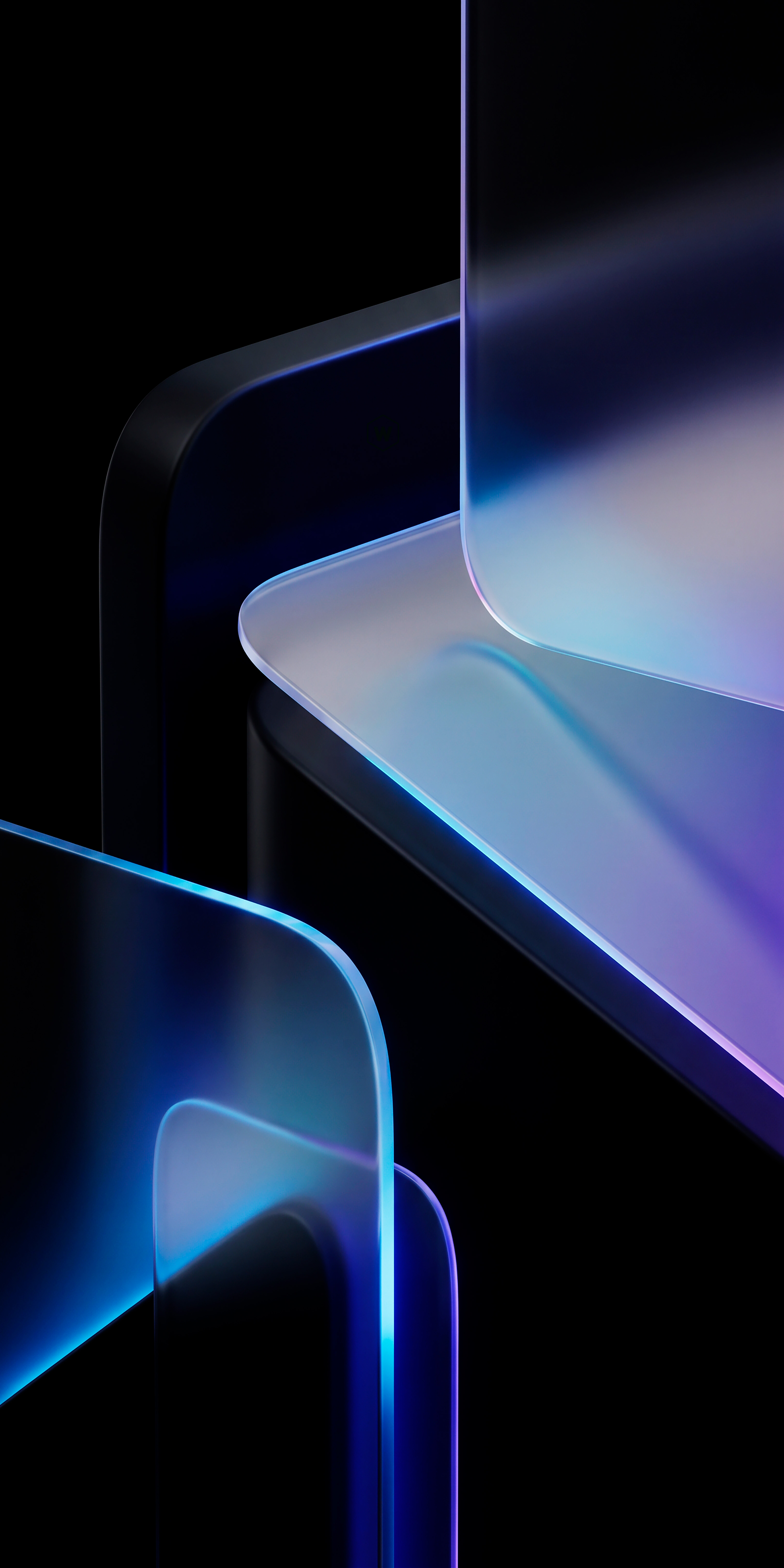 Abstract Blue Glass Layers - abstract wallpaper for StockWalls