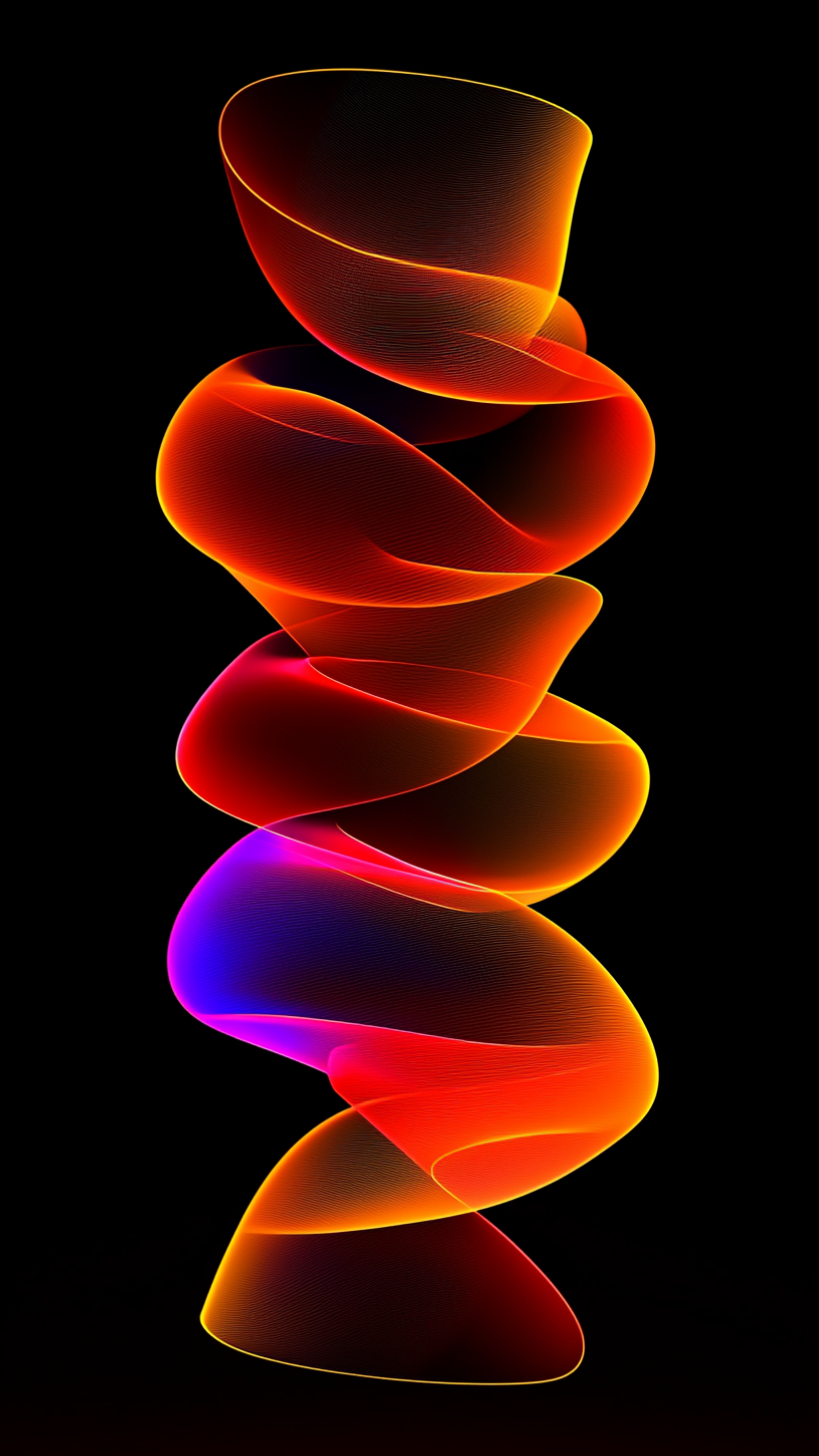 Glowing Neon Spiral Art - abstract wallpaper for StockWalls