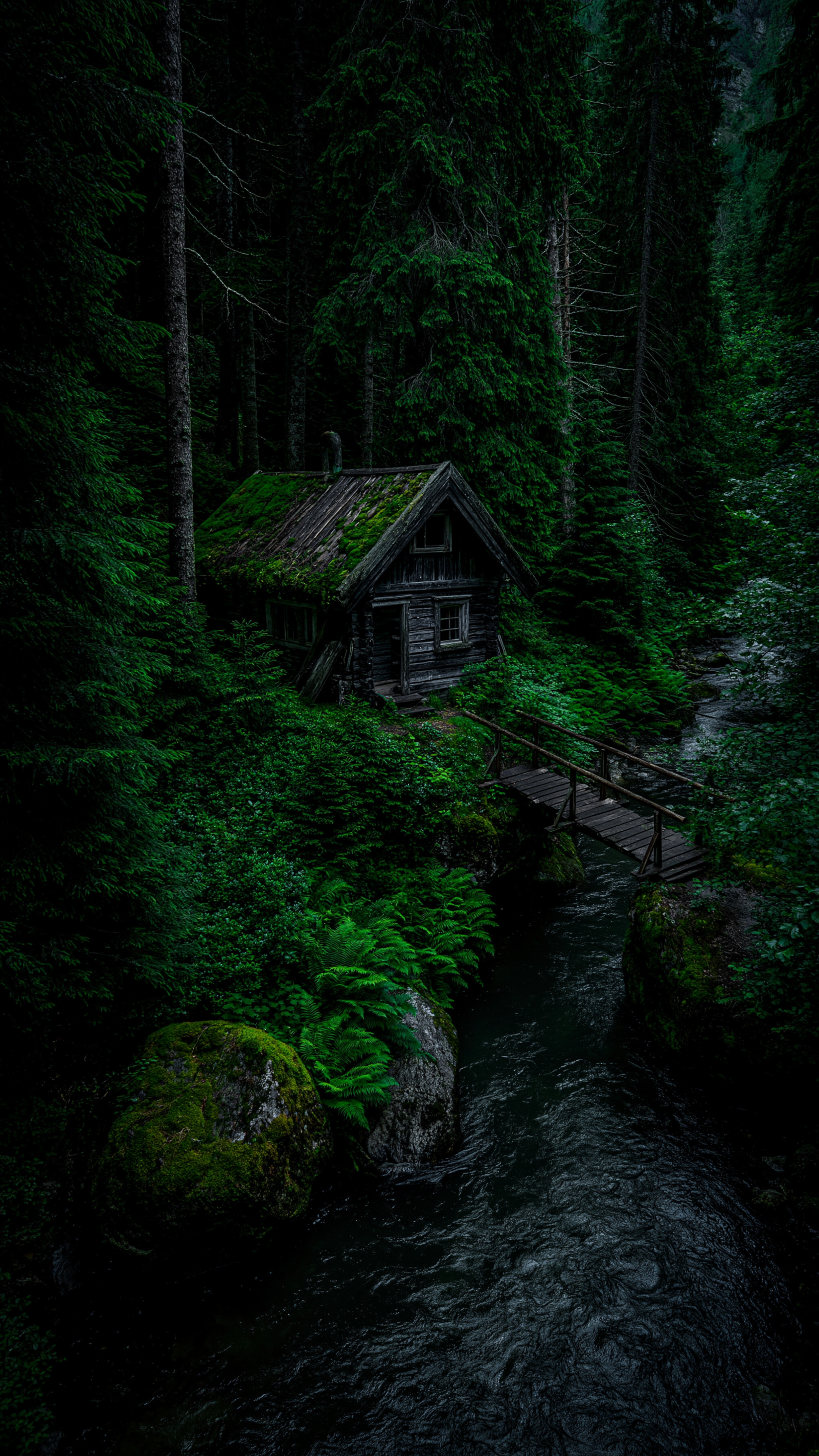 Mystical Forest Cabin Retreat - cabin wallpaper for StockWalls