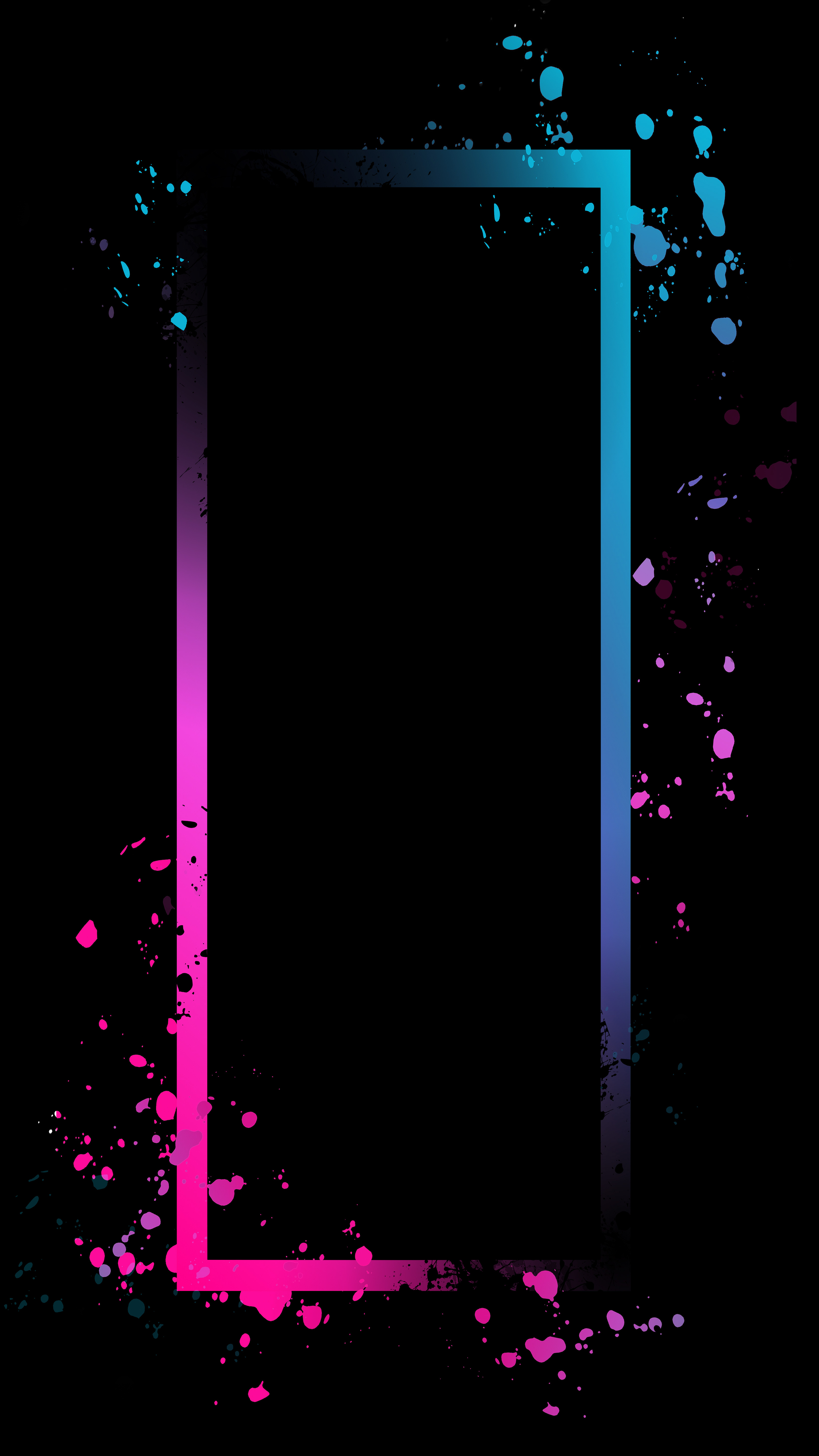 Neon Paint Splatter Frame - abstract wallpaper for StockWalls