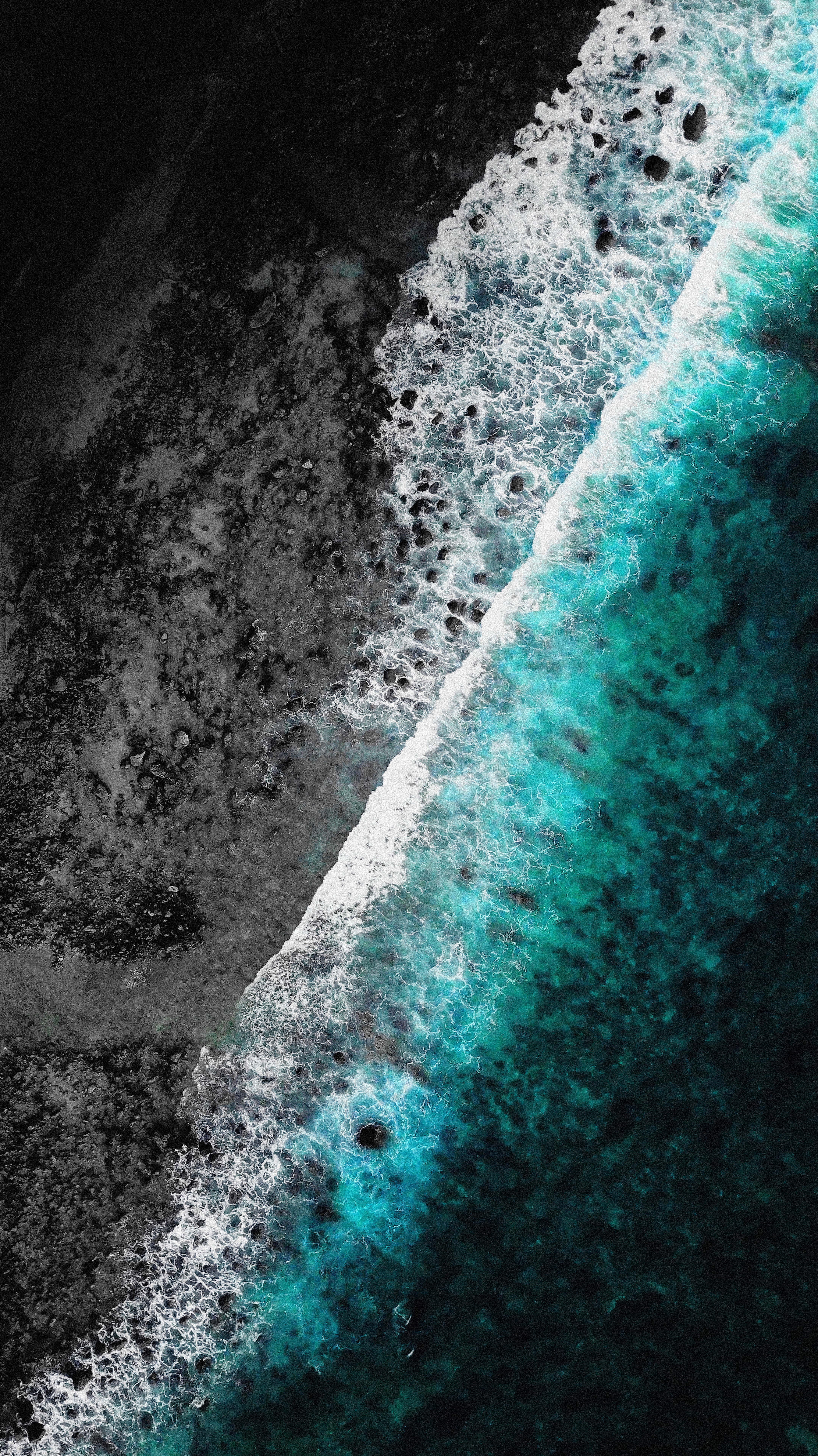 Aerial Ocean Shoreline View - ocean wallpaper for StockWalls