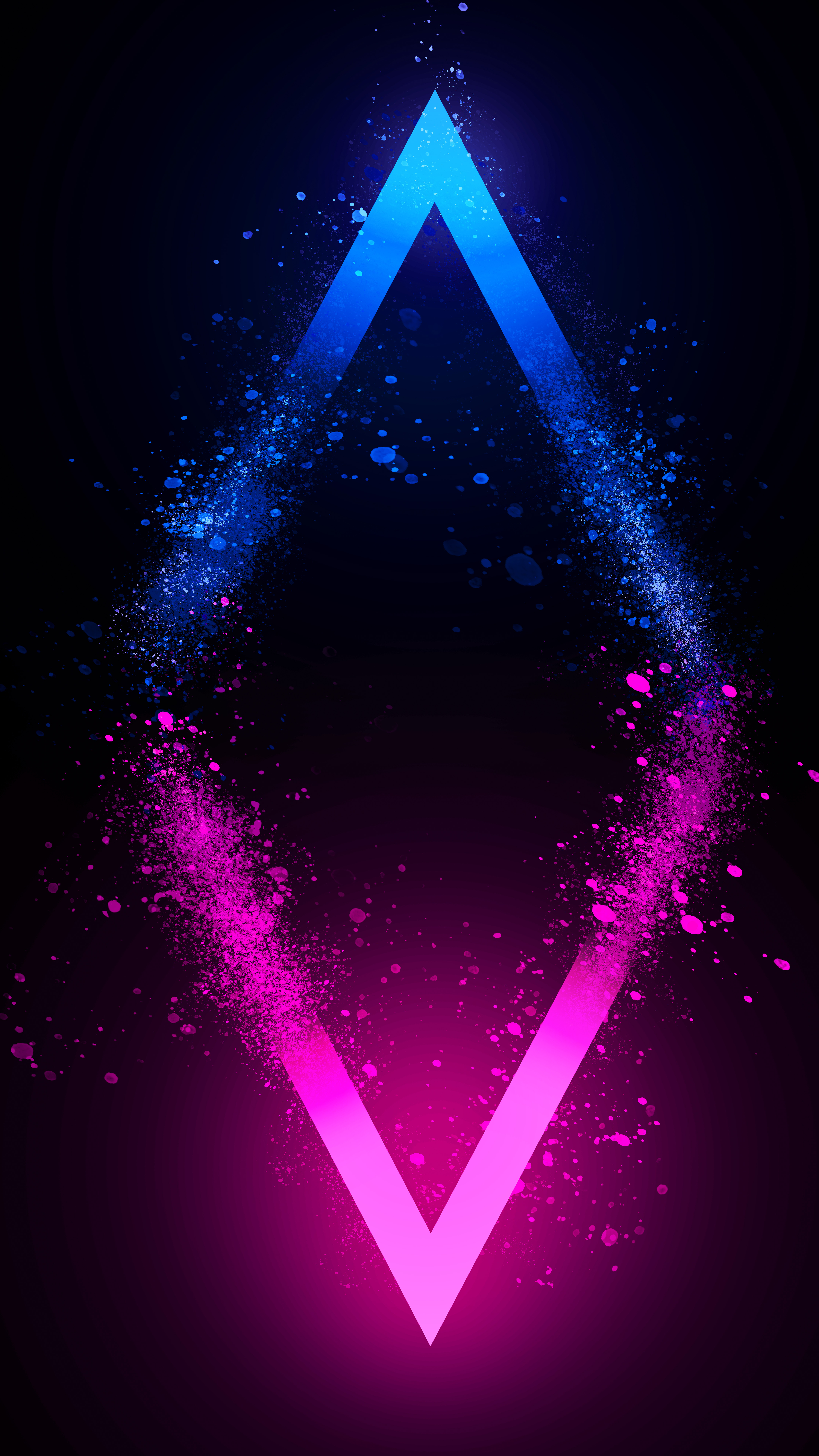 Neon Diamond Particle Glow - abstract wallpaper for StockWalls