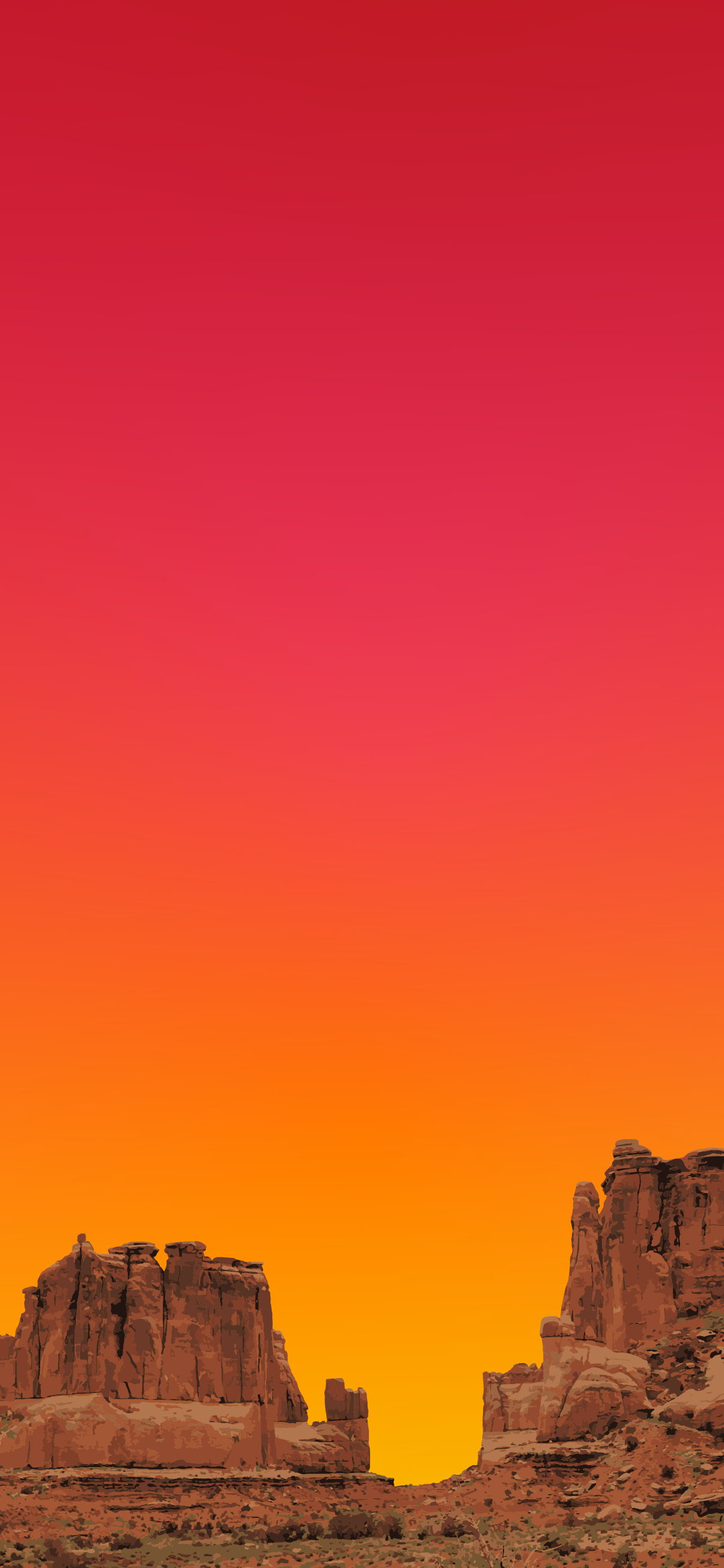 Vibrant Desert Sunset Cliffs - desert wallpaper for StockWalls