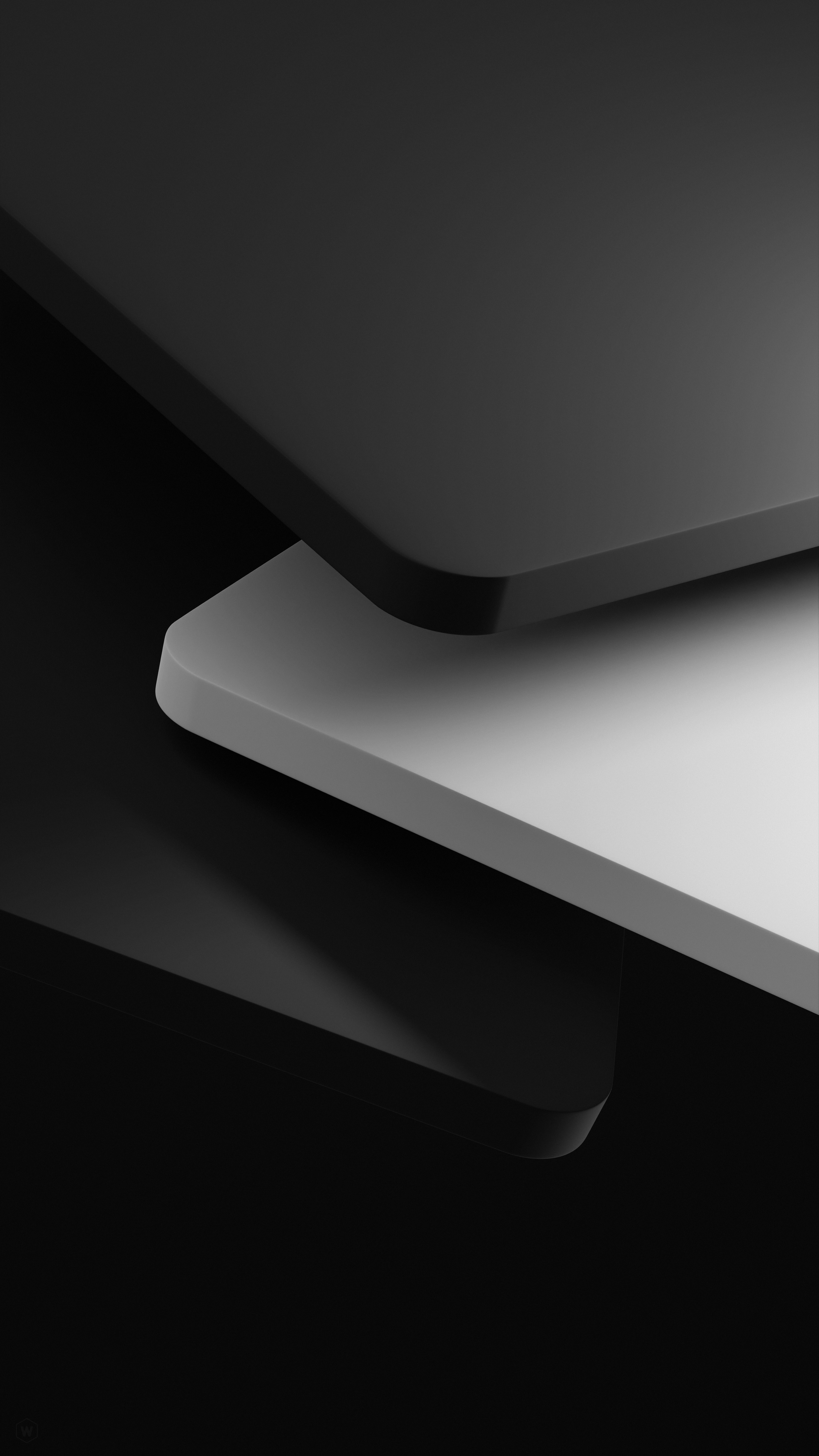 Minimalist Black White Layers - minimal wallpaper for StockWalls