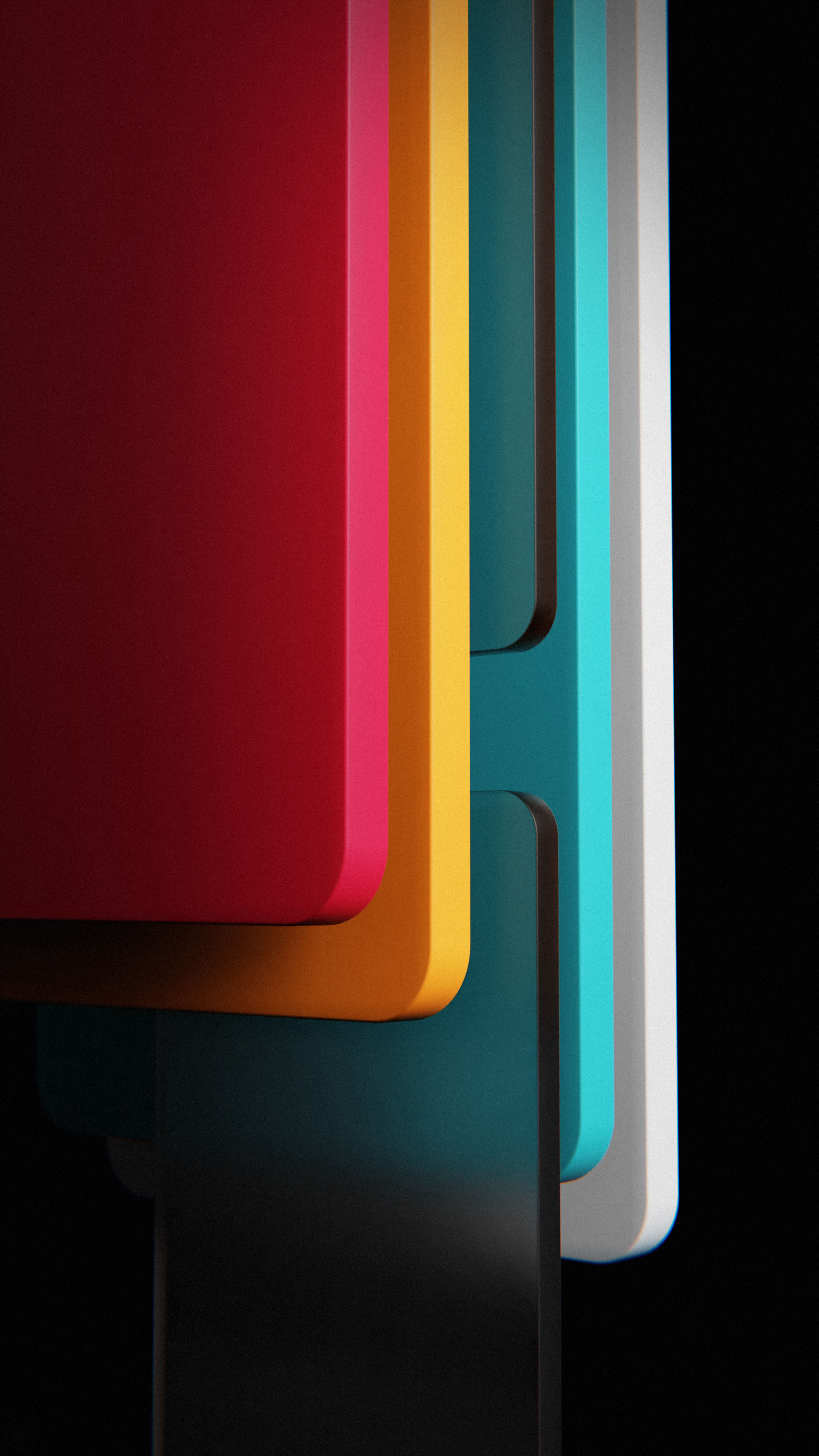 Colorful Minimalist Layered Panels - minimal wallpaper for StockWalls