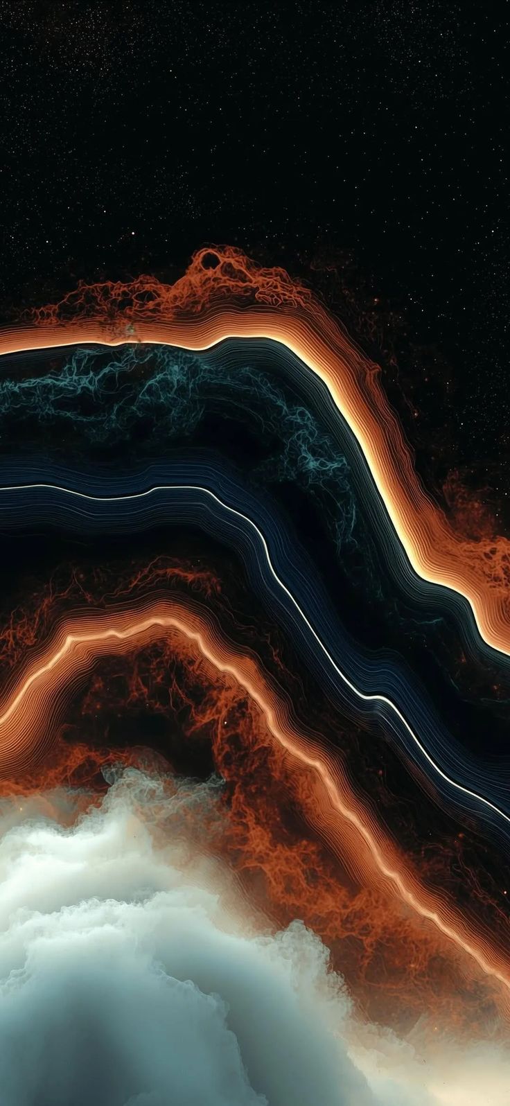 Abstract Glowing Fluid Waves - abstract wallpaper for StockWalls