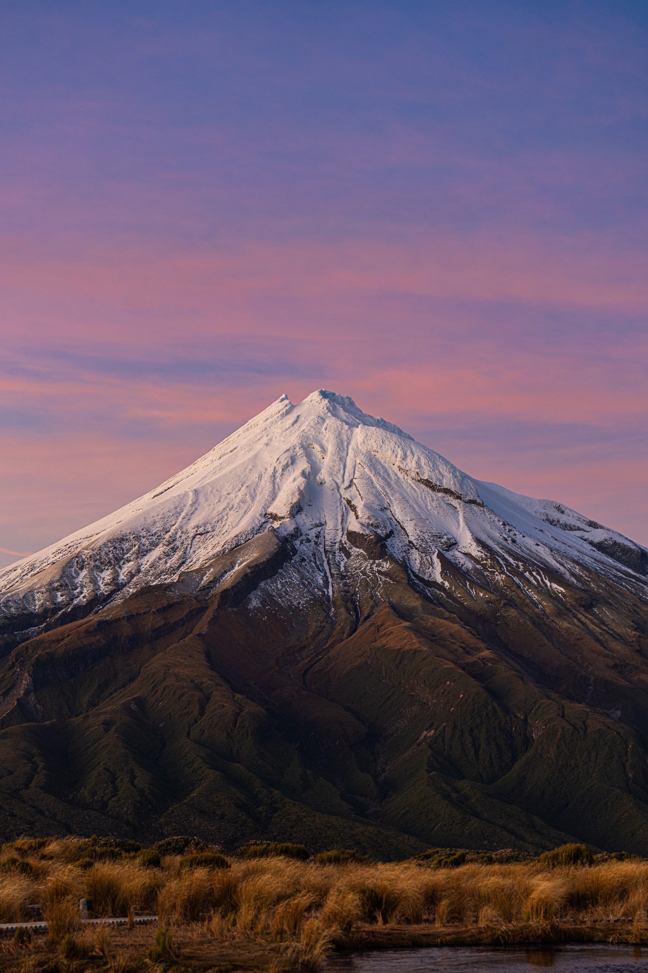 Snowy Mountain Sunset Peak - landscape wallpaper for StockWalls