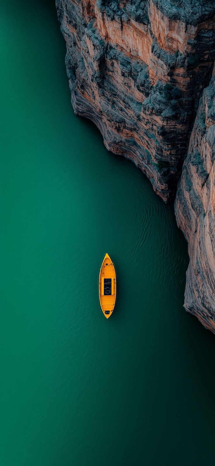 Yellow Boat in Canyon - boat wallpaper for StockWalls