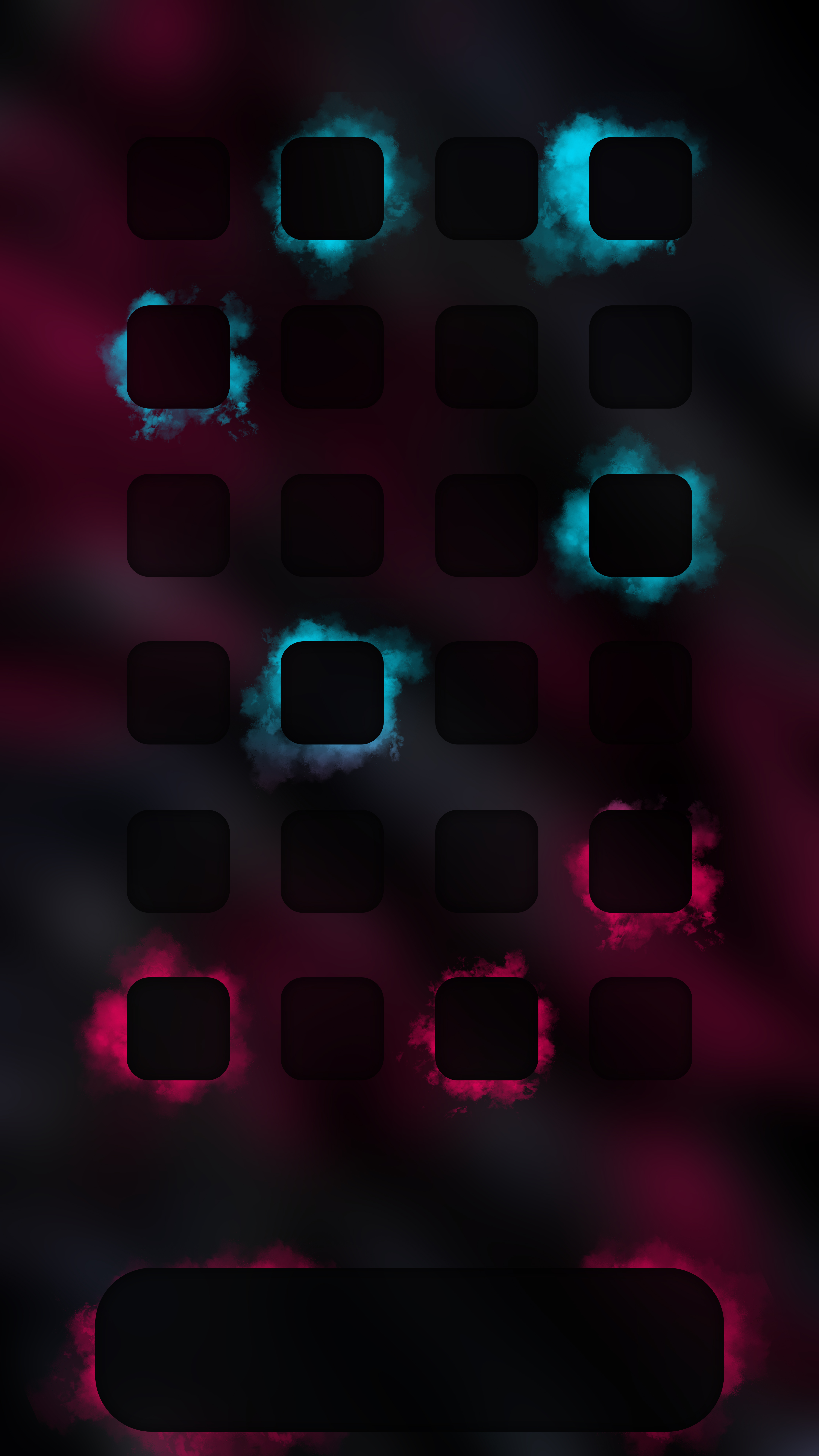 Neon Smoke App Organizer - amoled wallpaper for StockWalls