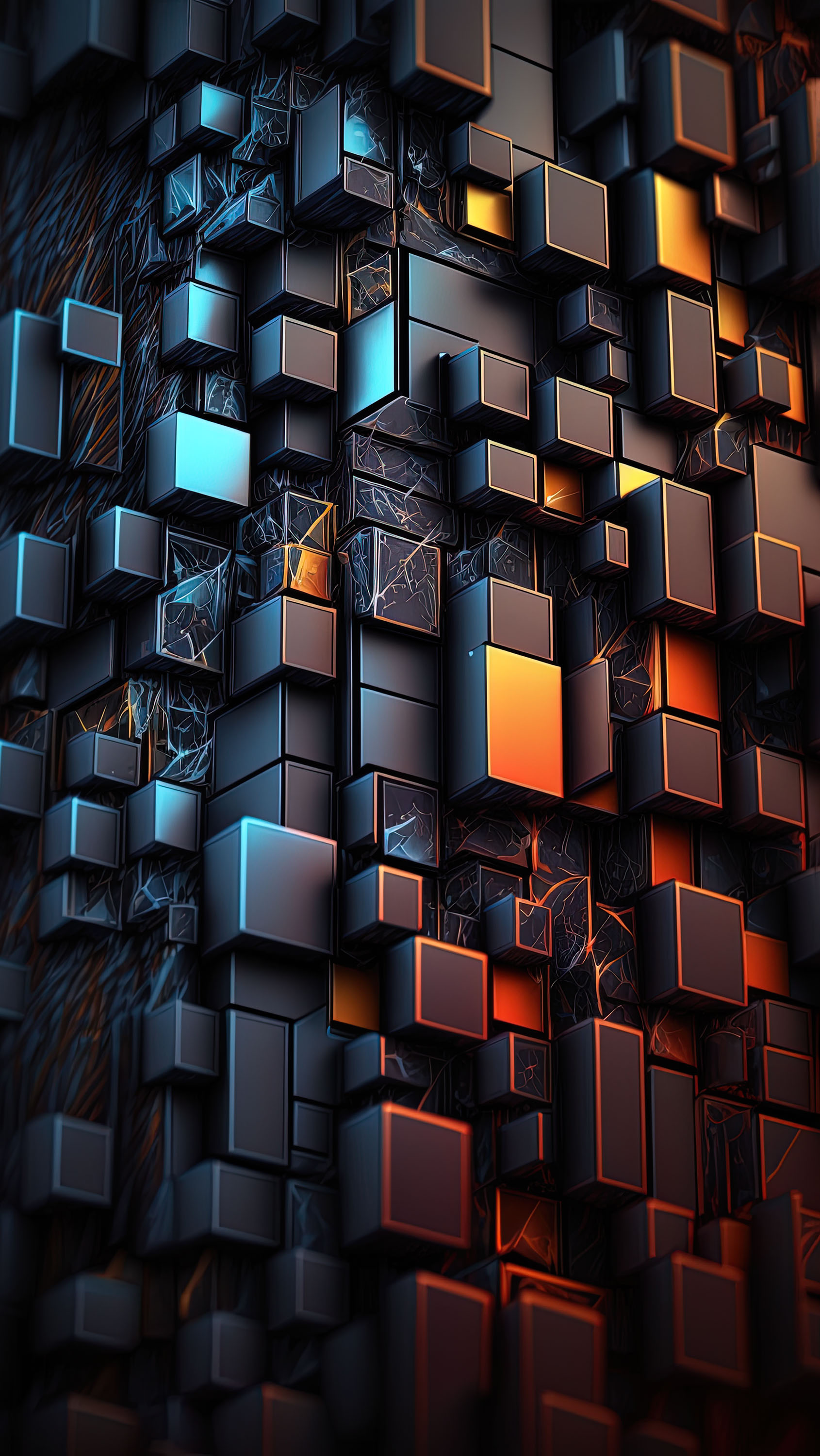Abstract 3D Geometric Blocks - abstract wallpaper for StockWalls