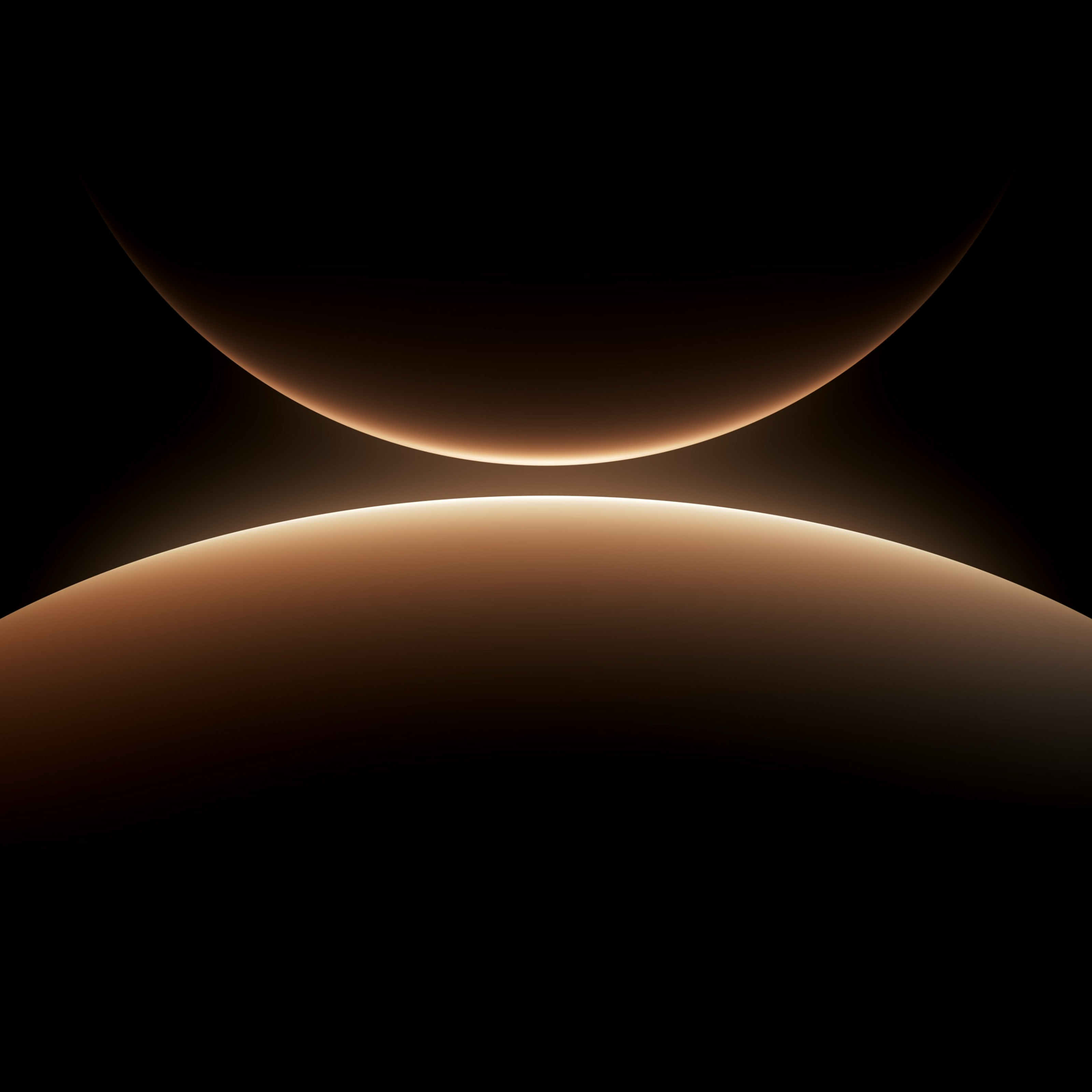 Minimal Golden Eclipse Glow - huawei wallpaper for StockWalls