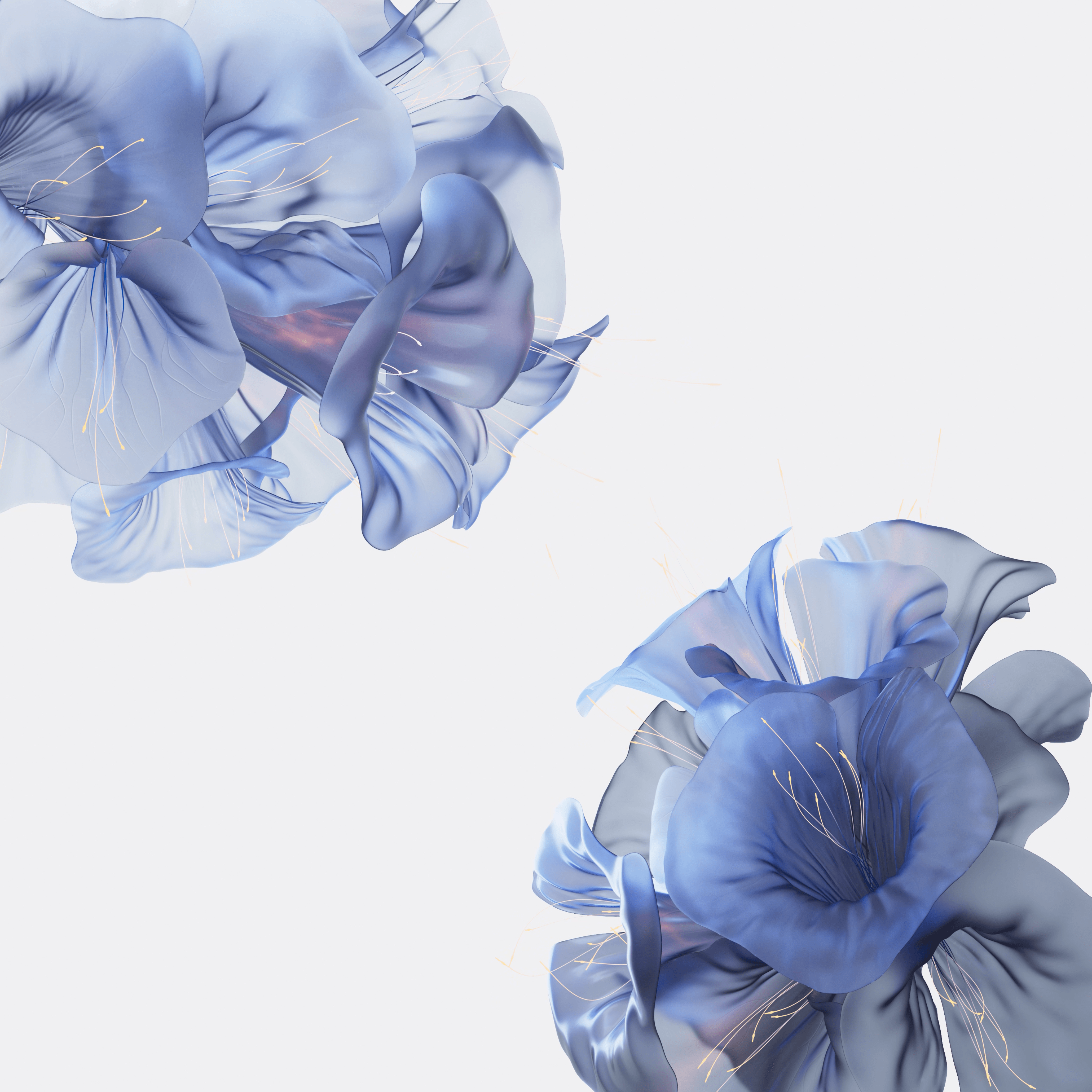 Abstract Blue Floral Huawei Wallpaper - huawei wallpaper for StockWalls
