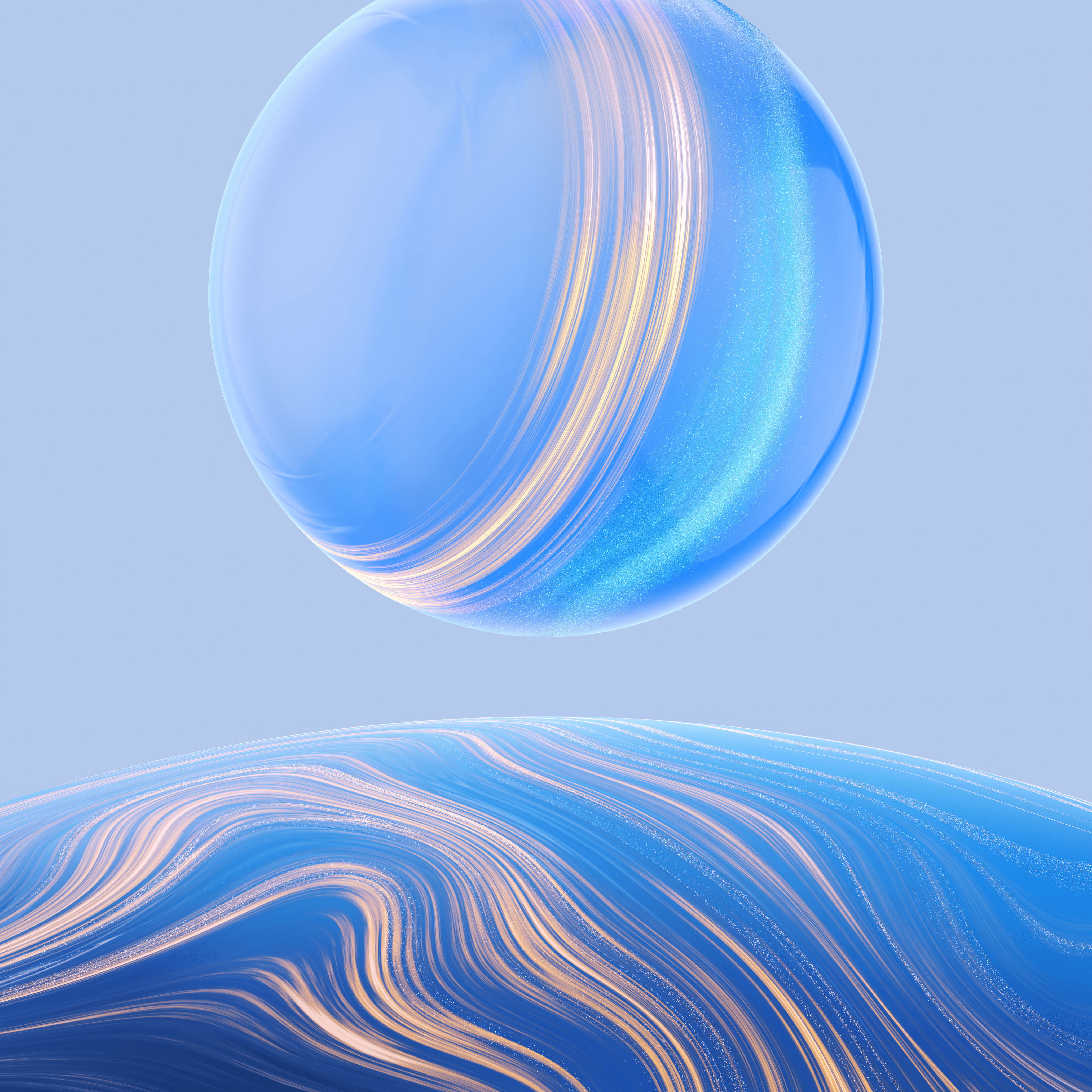 Abstract Blue Orb Wallpaper - huawei wallpaper for StockWalls