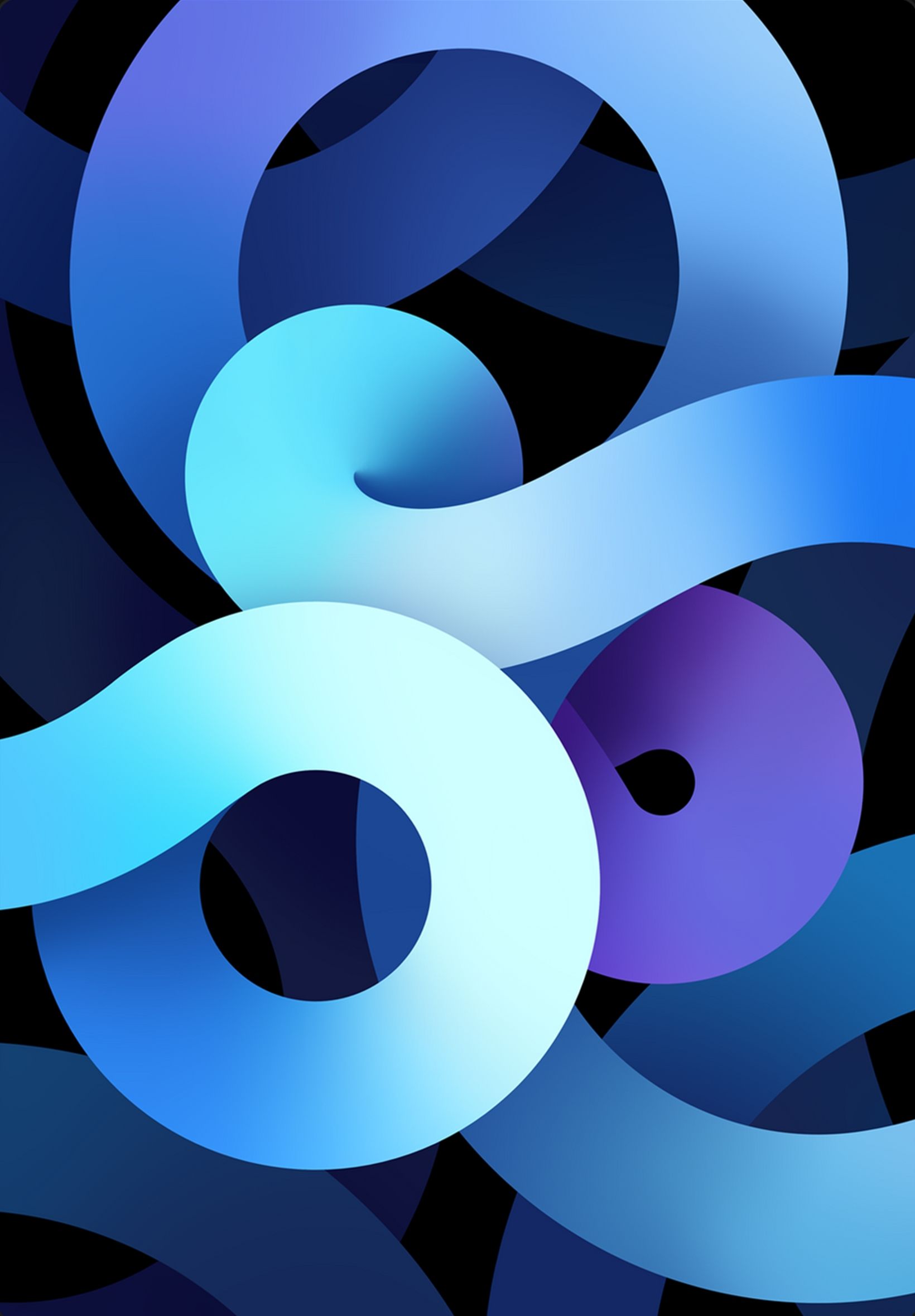 Abstract Blue Ribbons - apple wallpaper for StockWalls