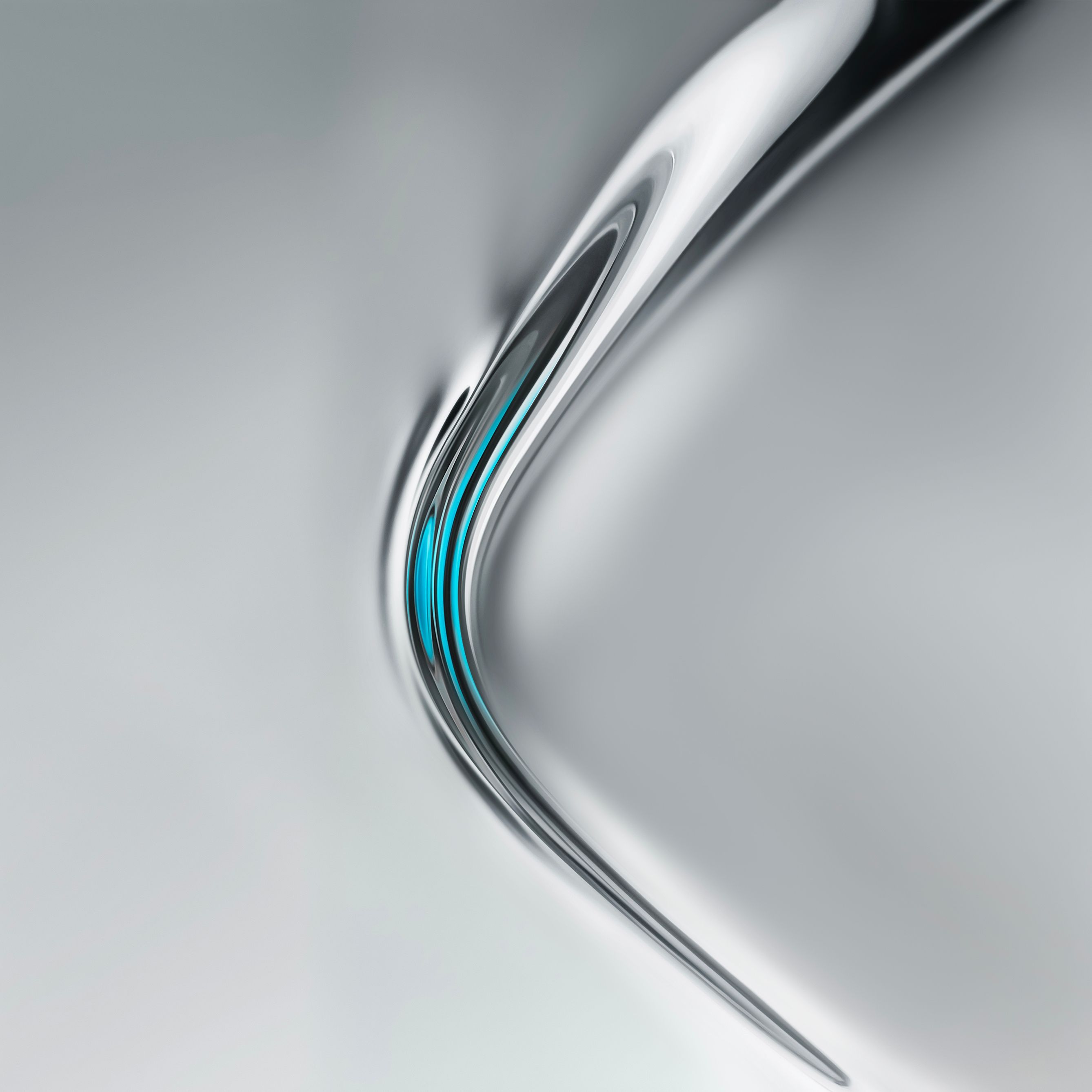 Abstract Chrome Curve - huawei wallpaper for StockWalls
