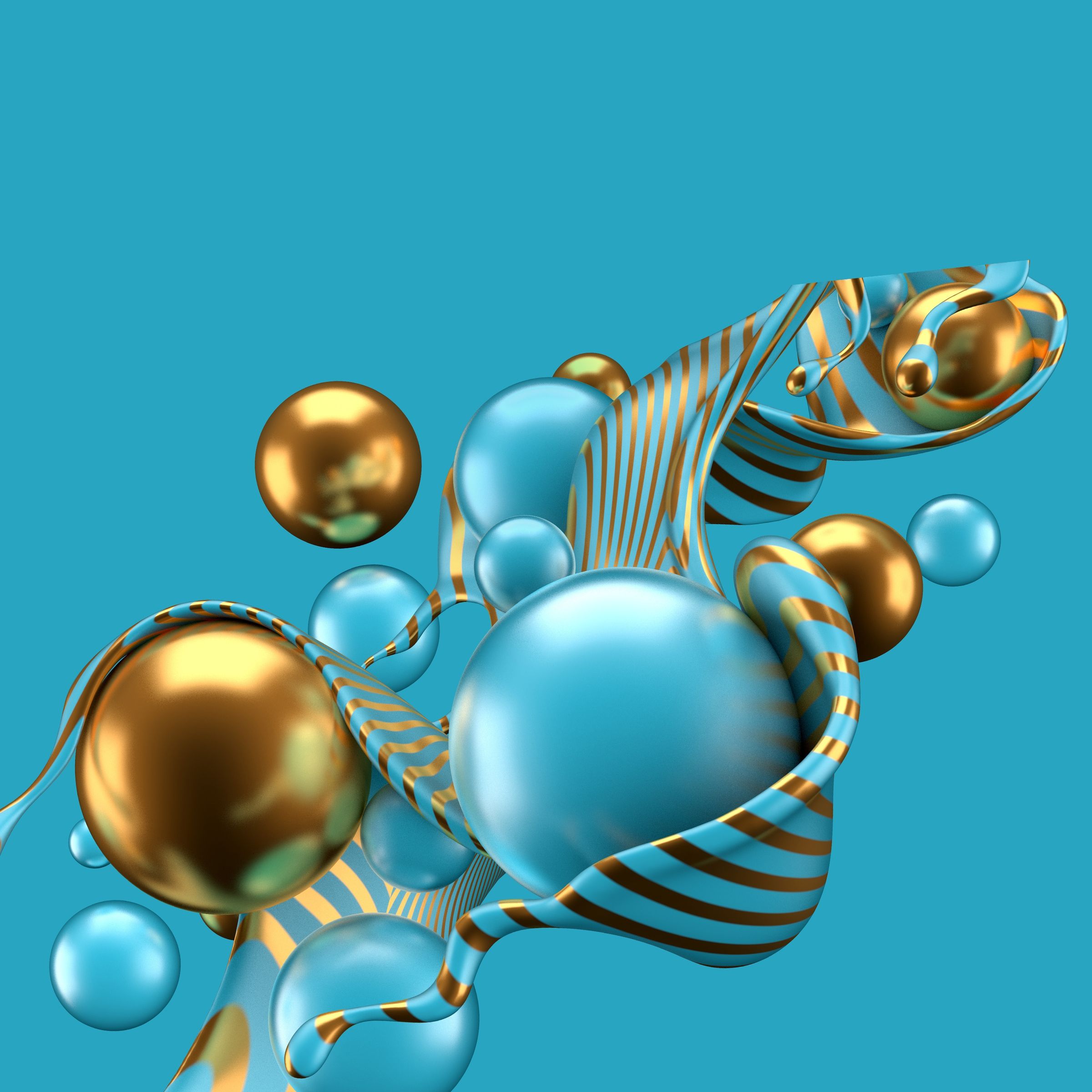 Abstract Gold and Teal - asus wallpaper for StockWalls