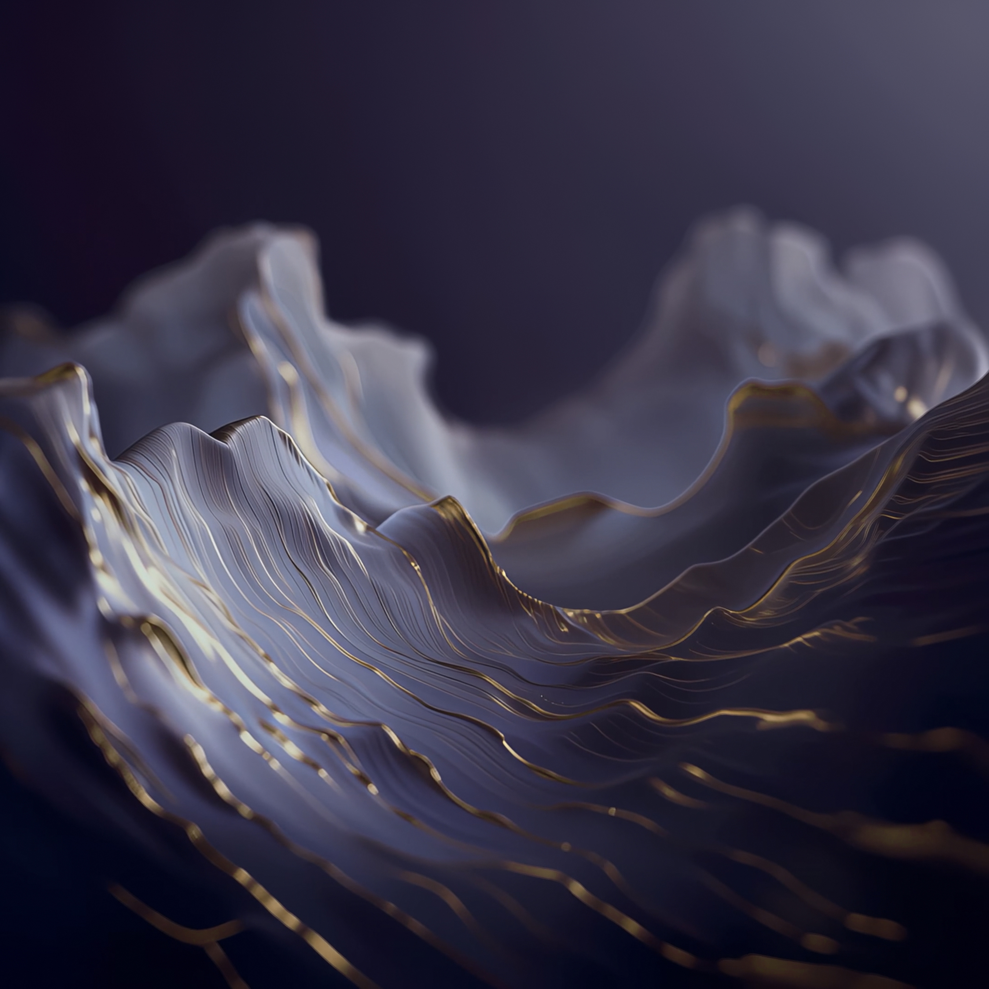 Abstract Gold Waves - huawei wallpaper for StockWalls