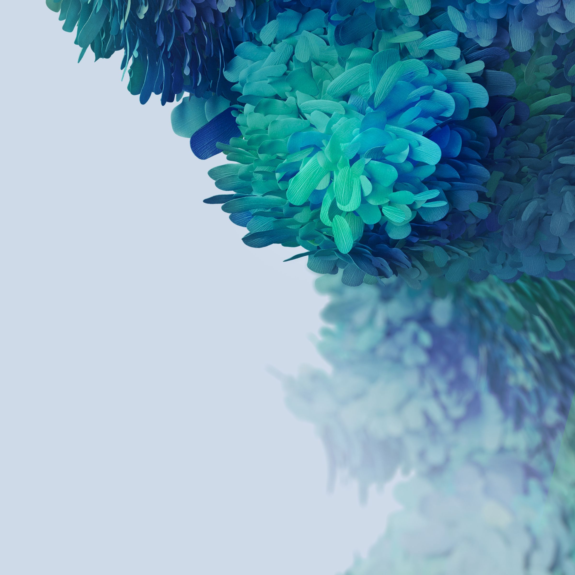 Abstract Teal Blue Bloom - samsung wallpaper for StockWalls
