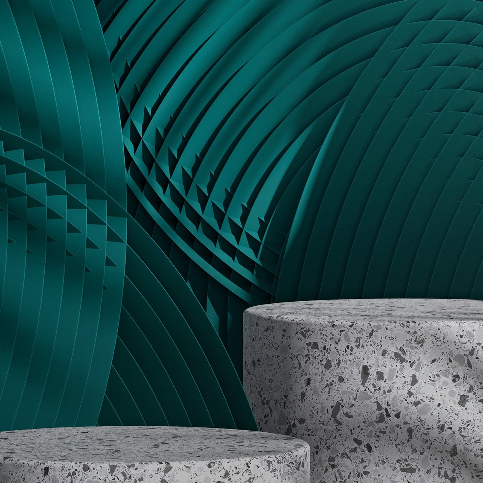 Abstract Teal Waves - samsung wallpaper for StockWalls