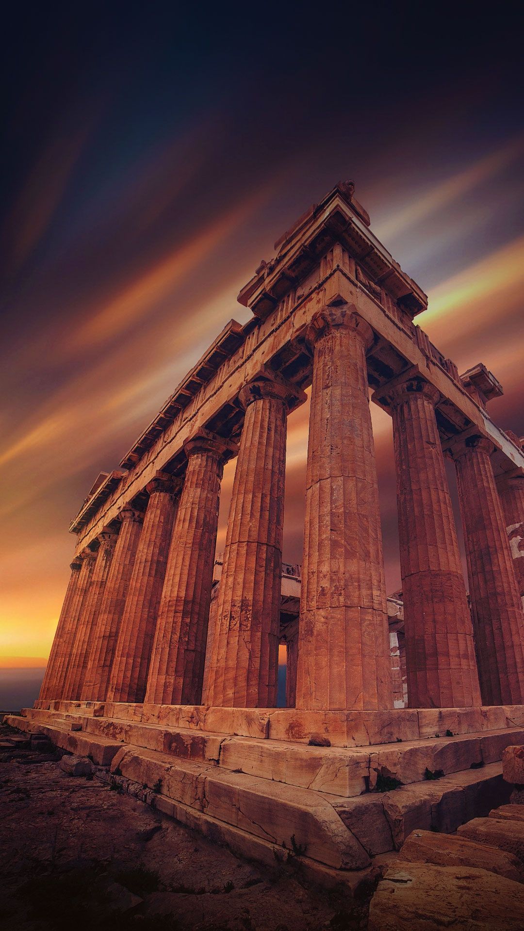 Ancient Greek Temple Sunset - xiaomi wallpaper for StockWalls